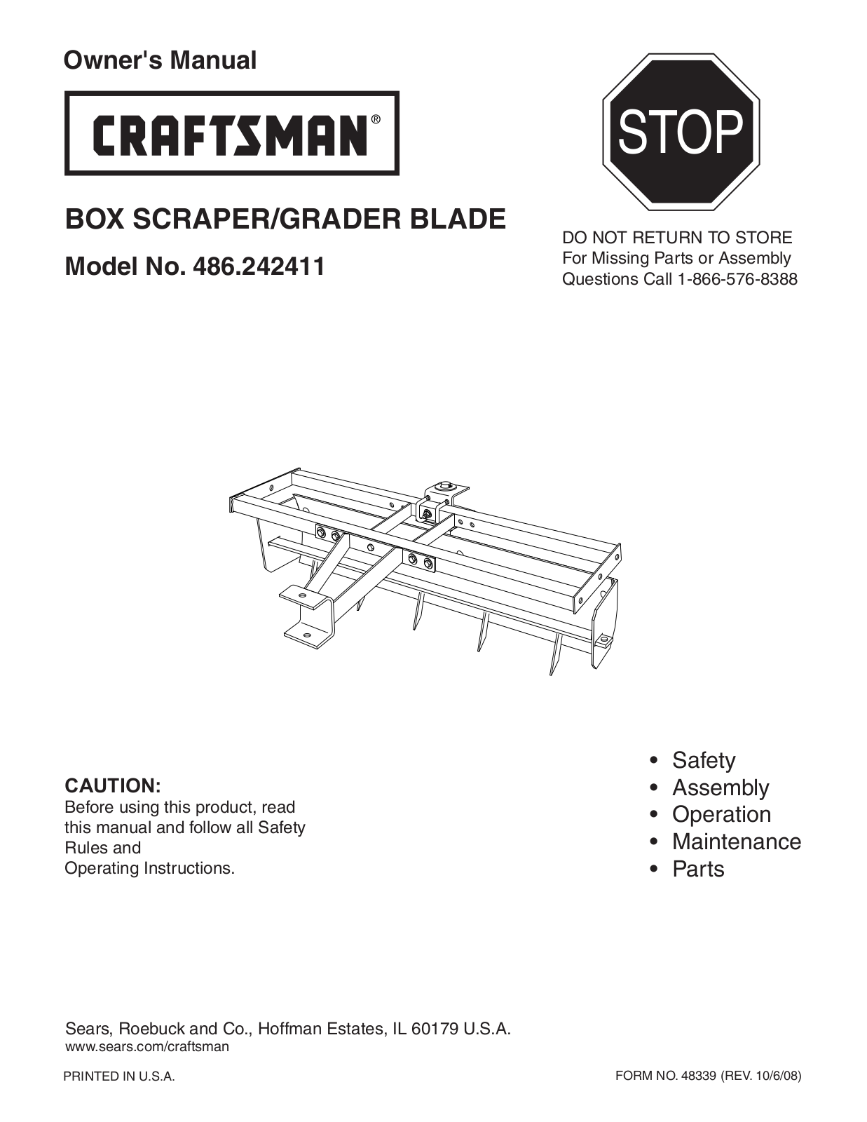 Craftsman 486.242411 Owner's Manual