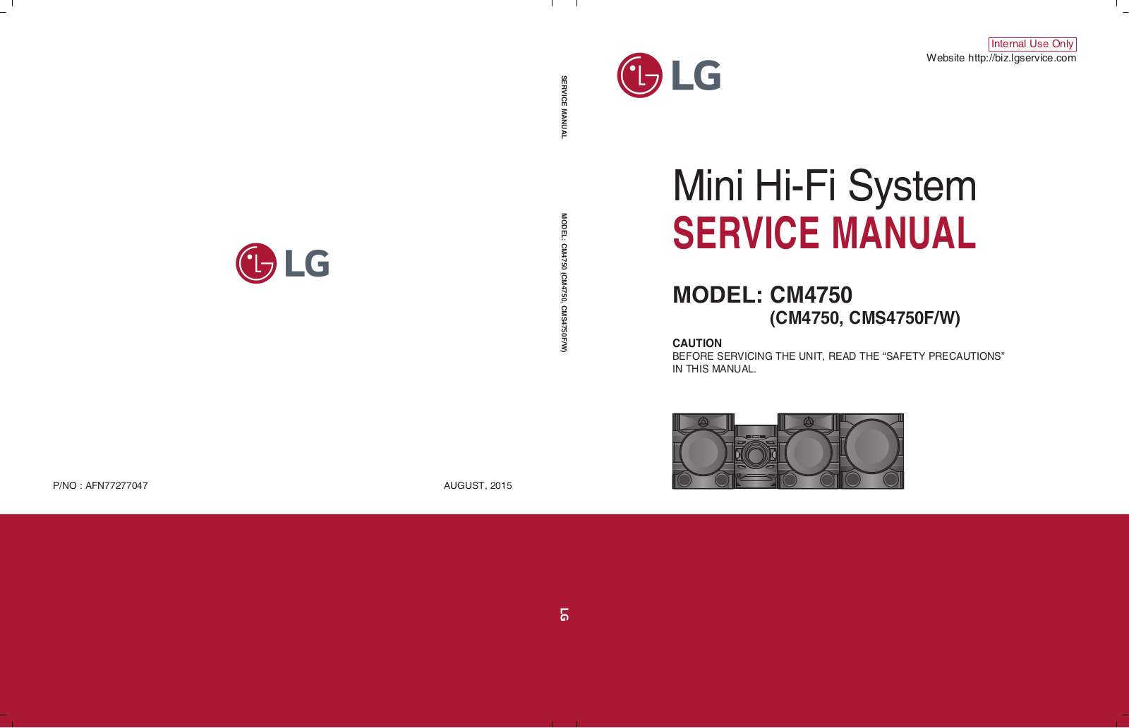 LG CM4750, CMS4750F Service manual