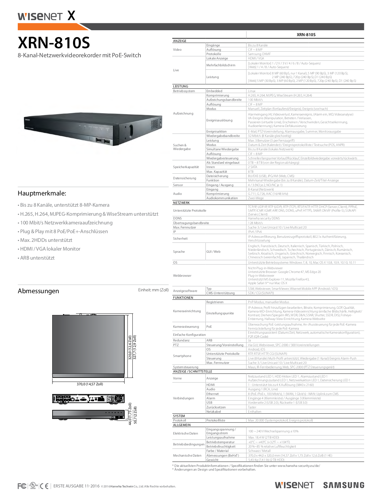 Hanwha Techwin XRN-810S User Manual