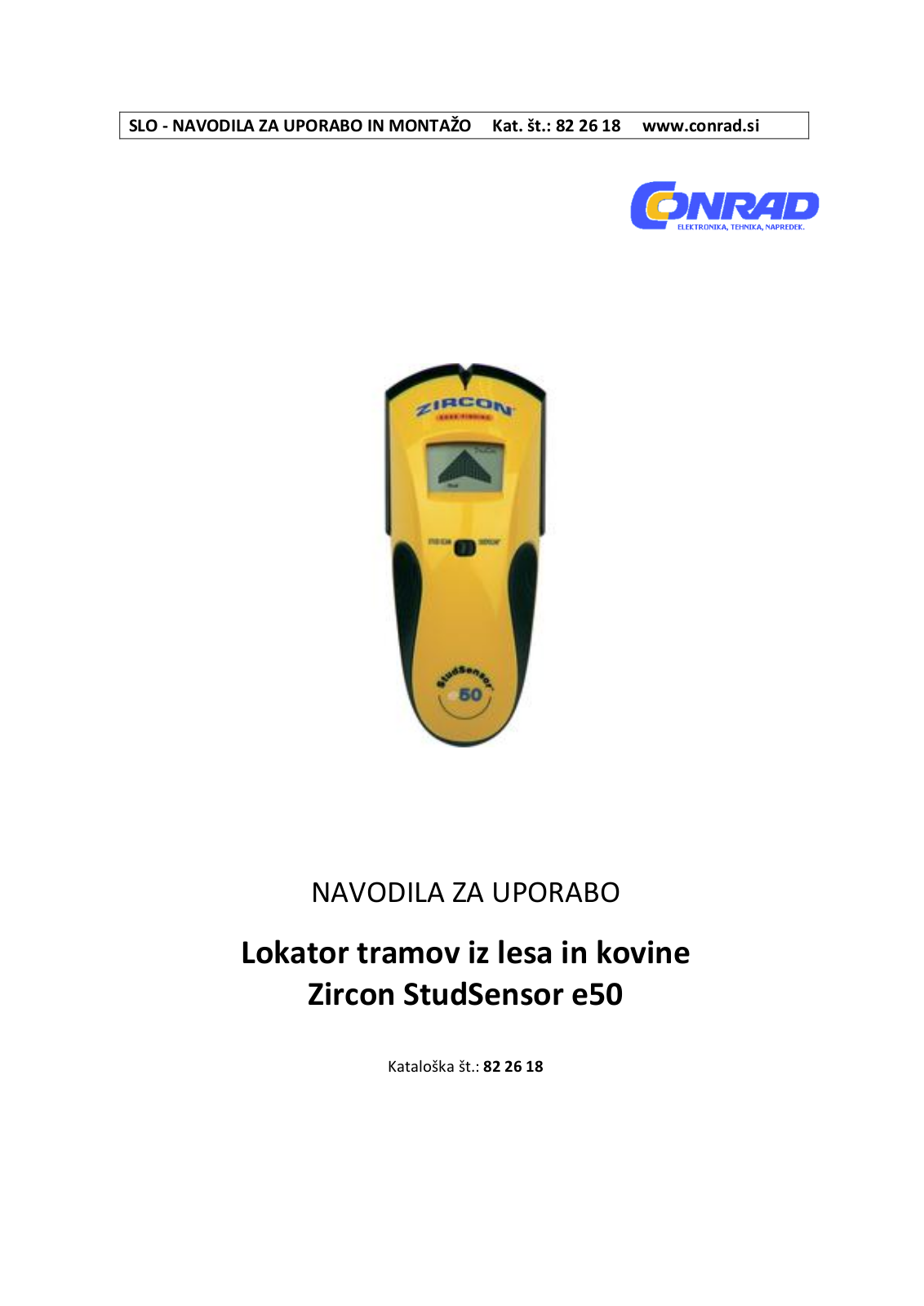 Zircon StudSensor e50 User guide