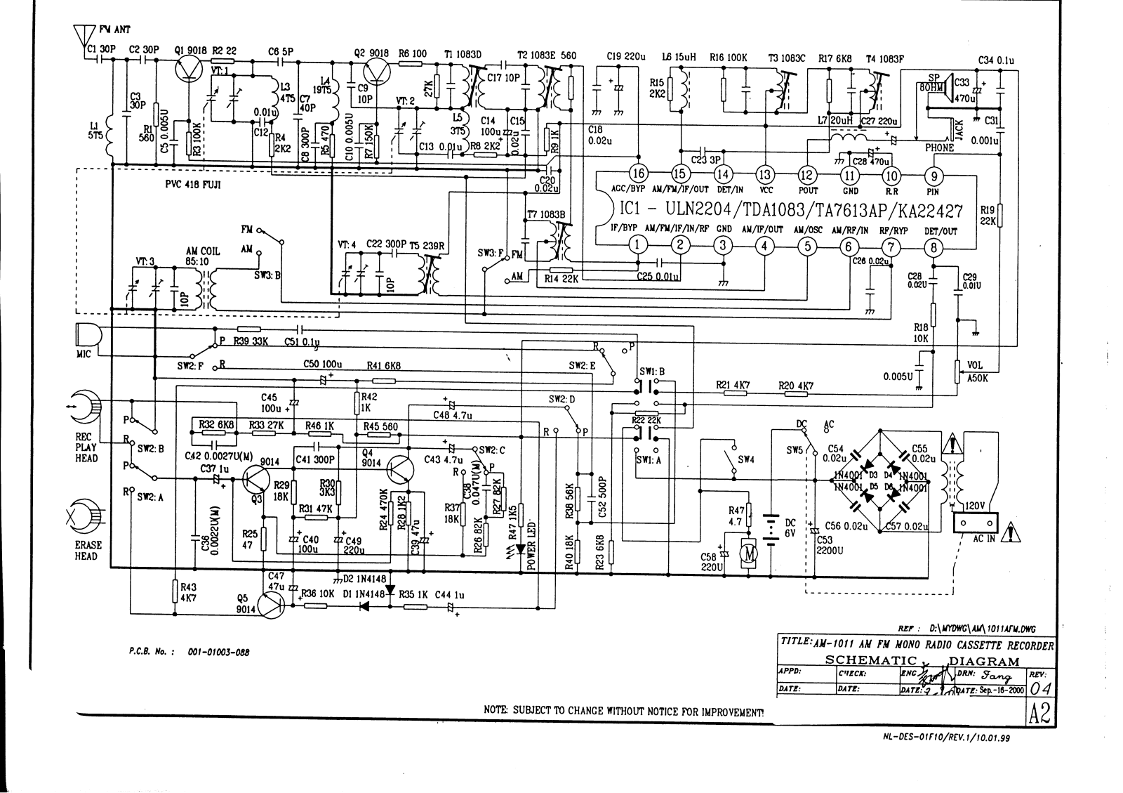 Vitek VT-3105 Schematic