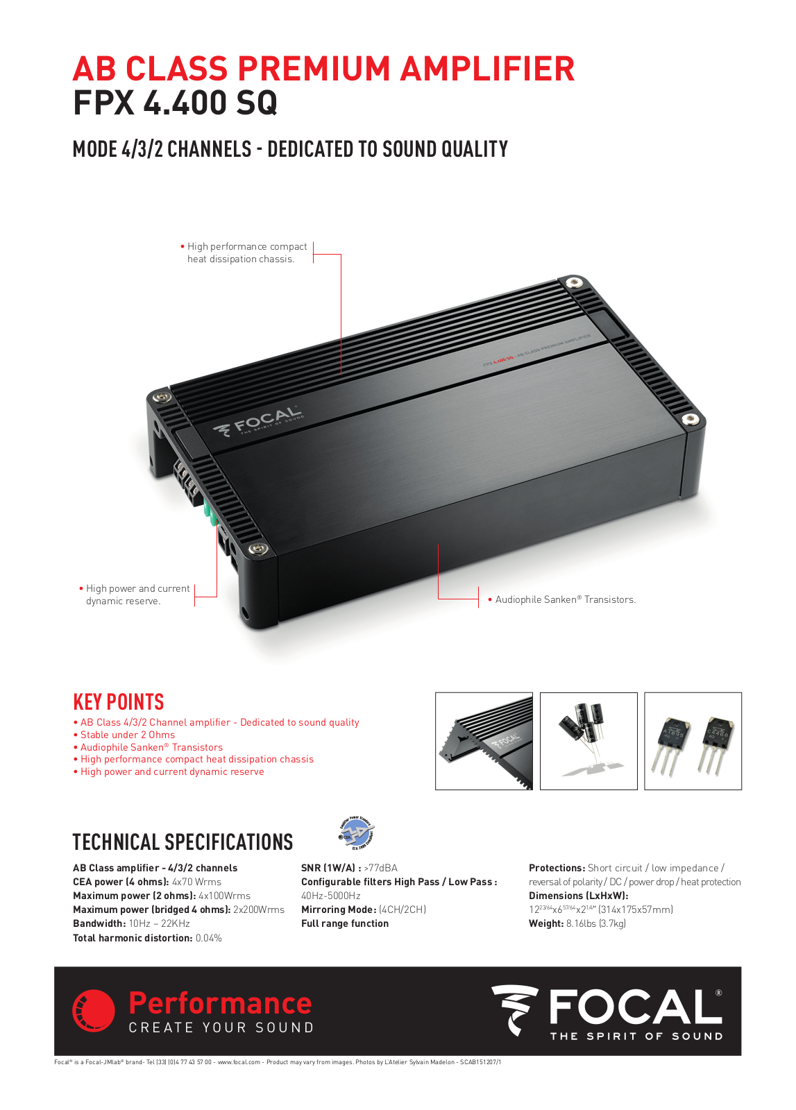 Focal FPX4.400 SQ Info Sheet