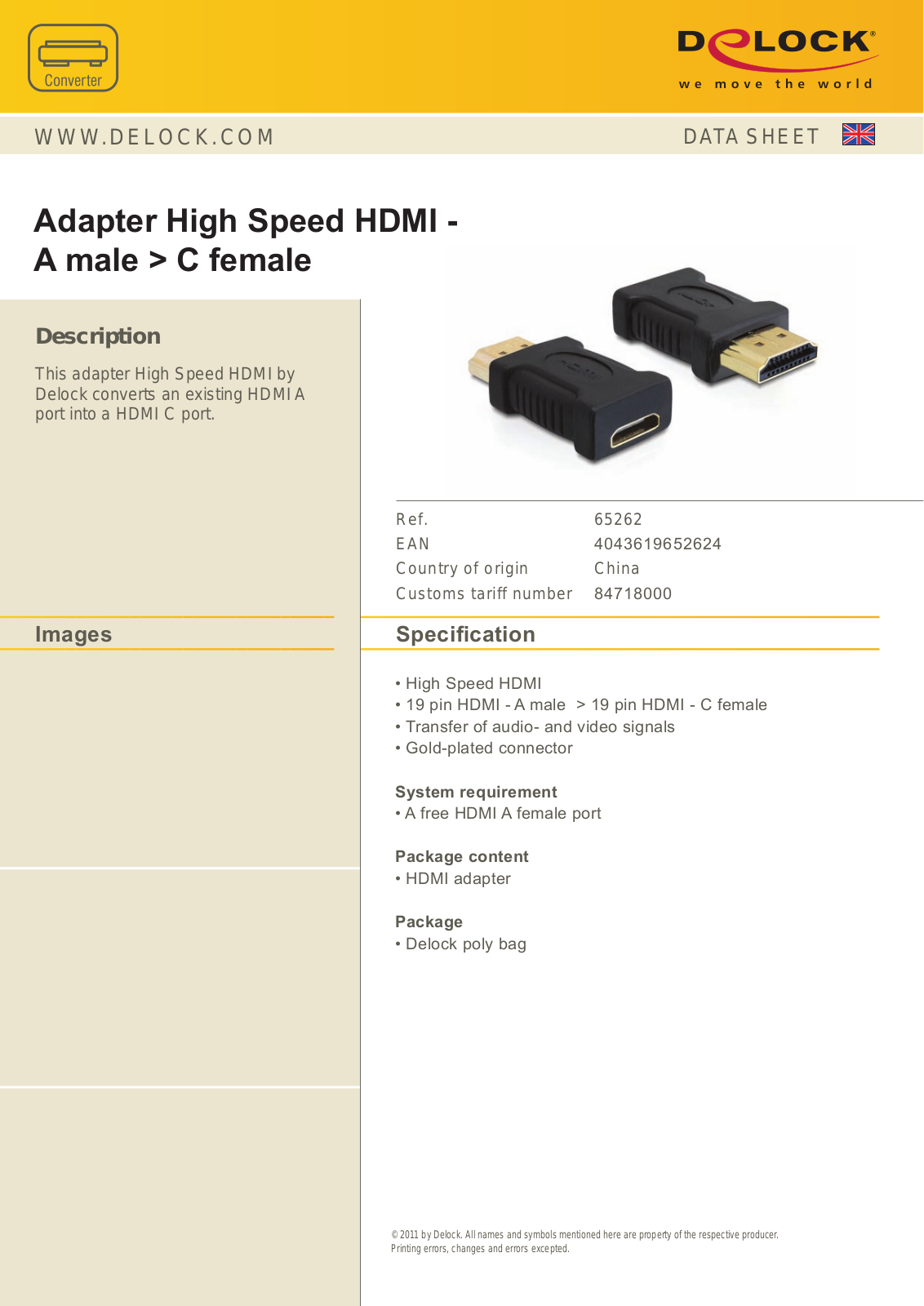 DeLOCK 65262 User Manual