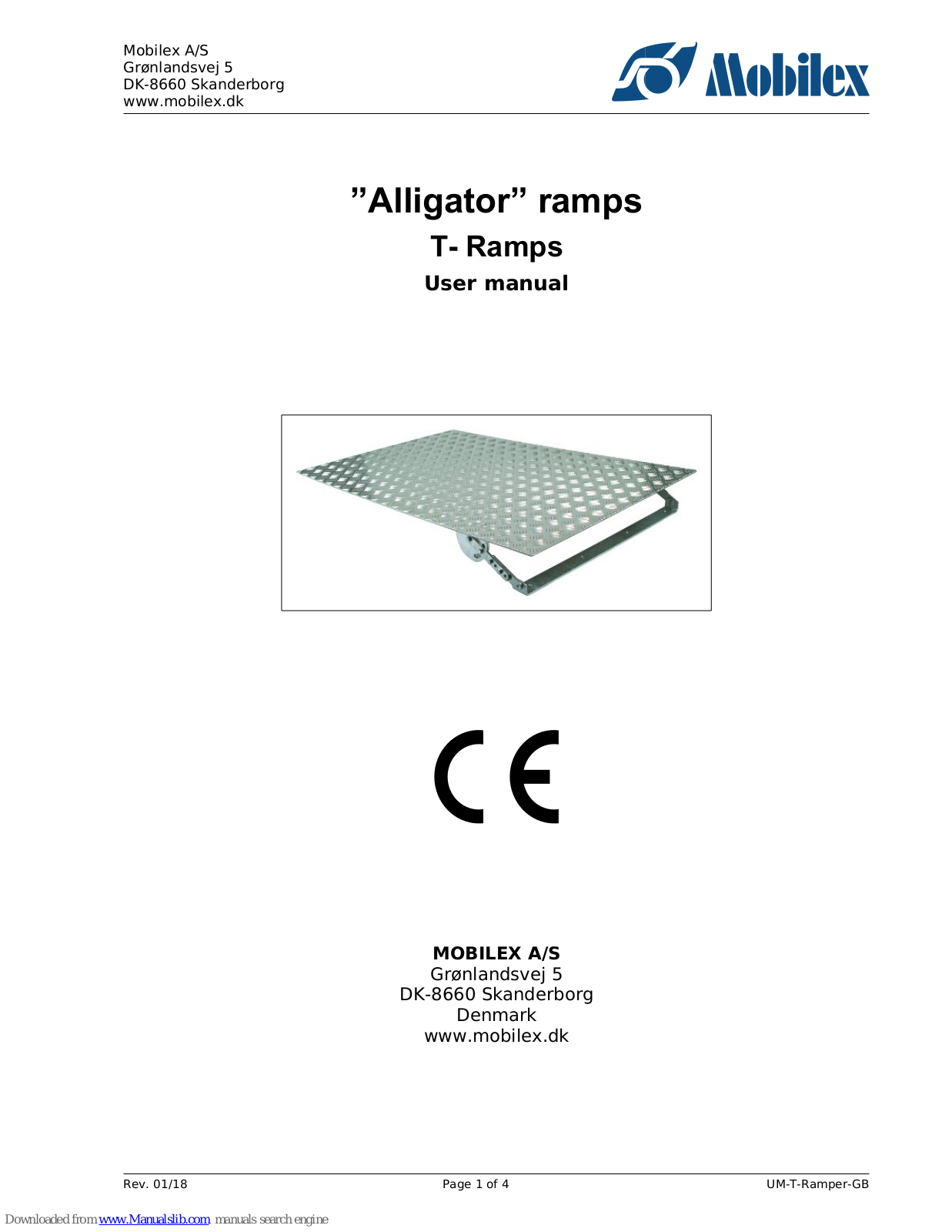 Mobilex Alligator Ramp, T-Ramps User Manual