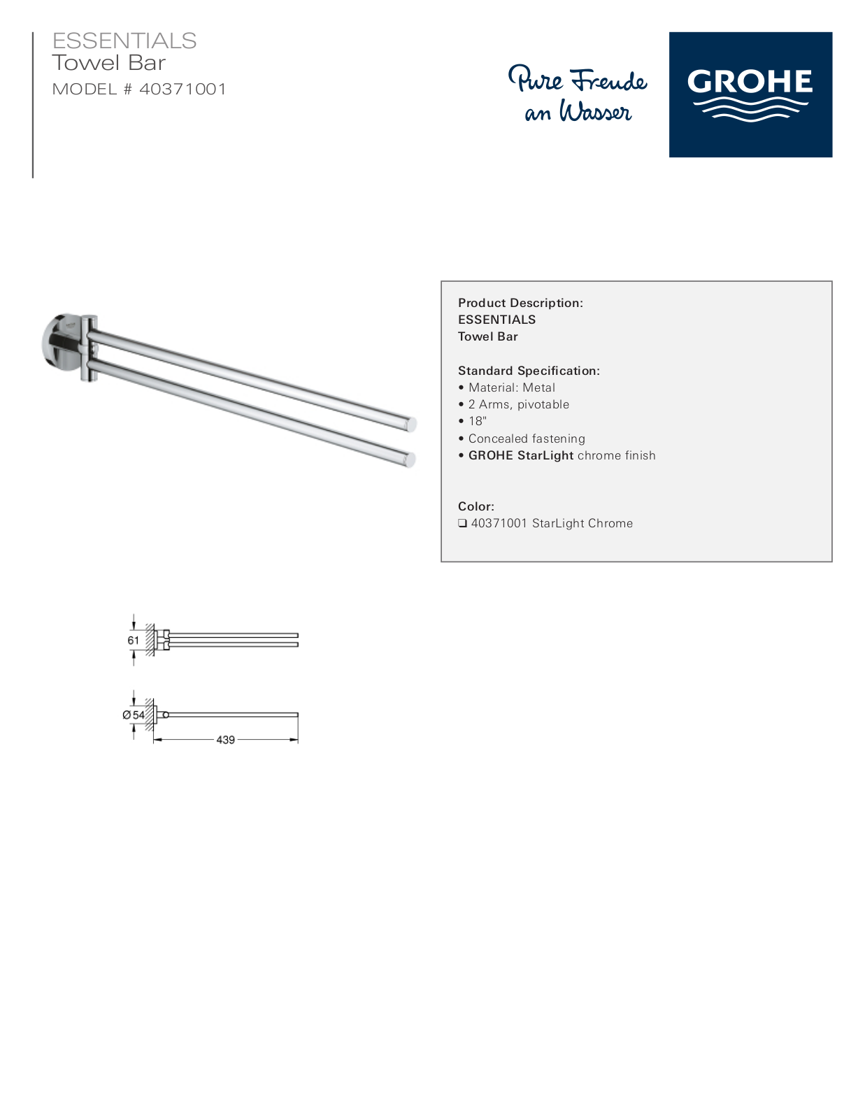 GROHE GRH5373 Specifications - ManualMachine.com