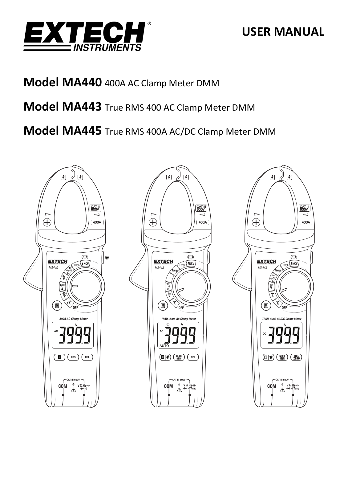 Extech MA440 Operating Manual