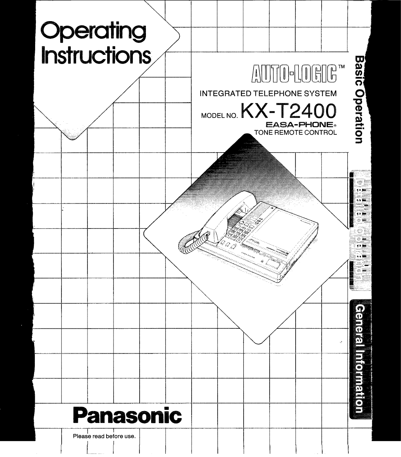 Panasonic kx-t2400 Operation Manual