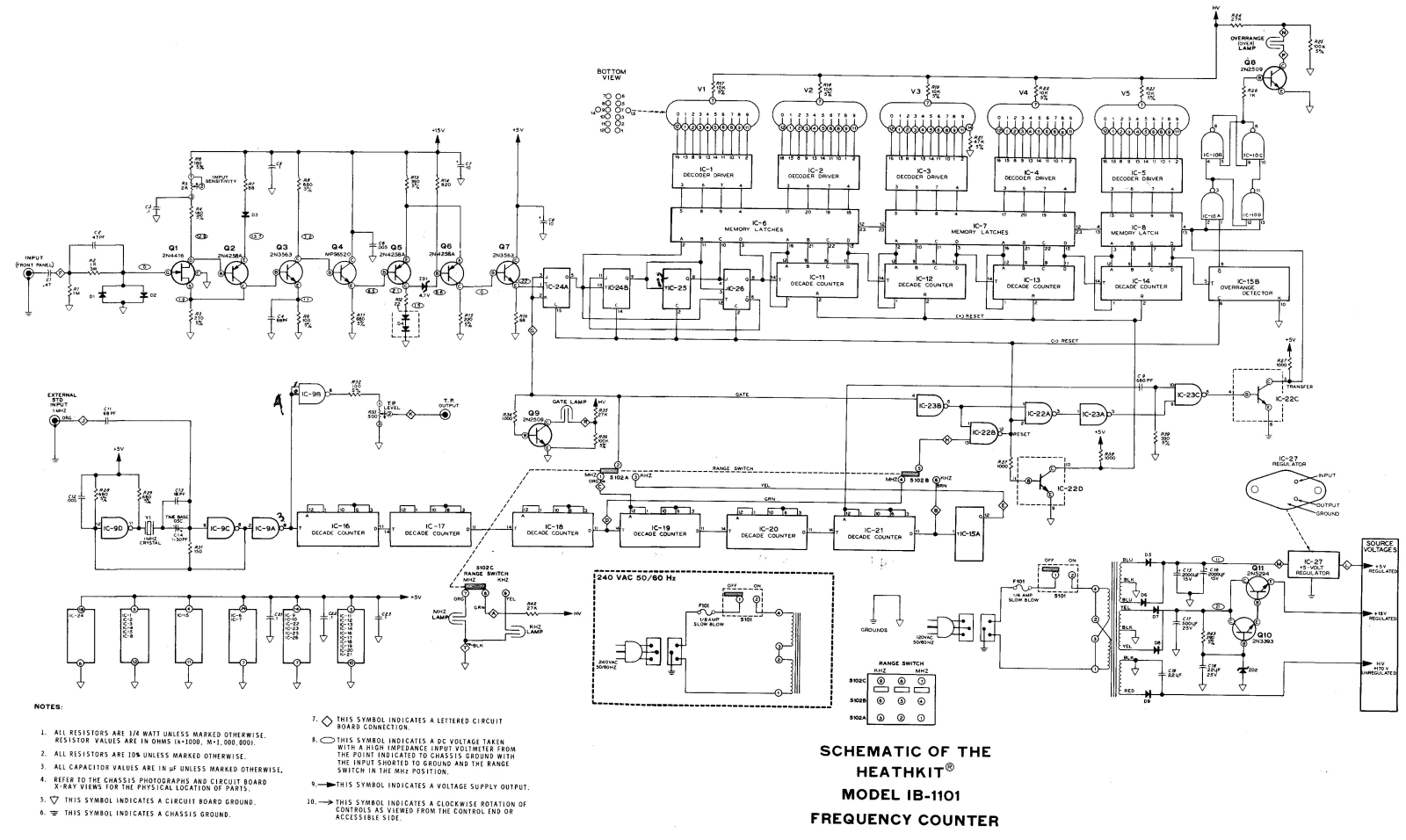 Heathkit IB-1101 Schematic