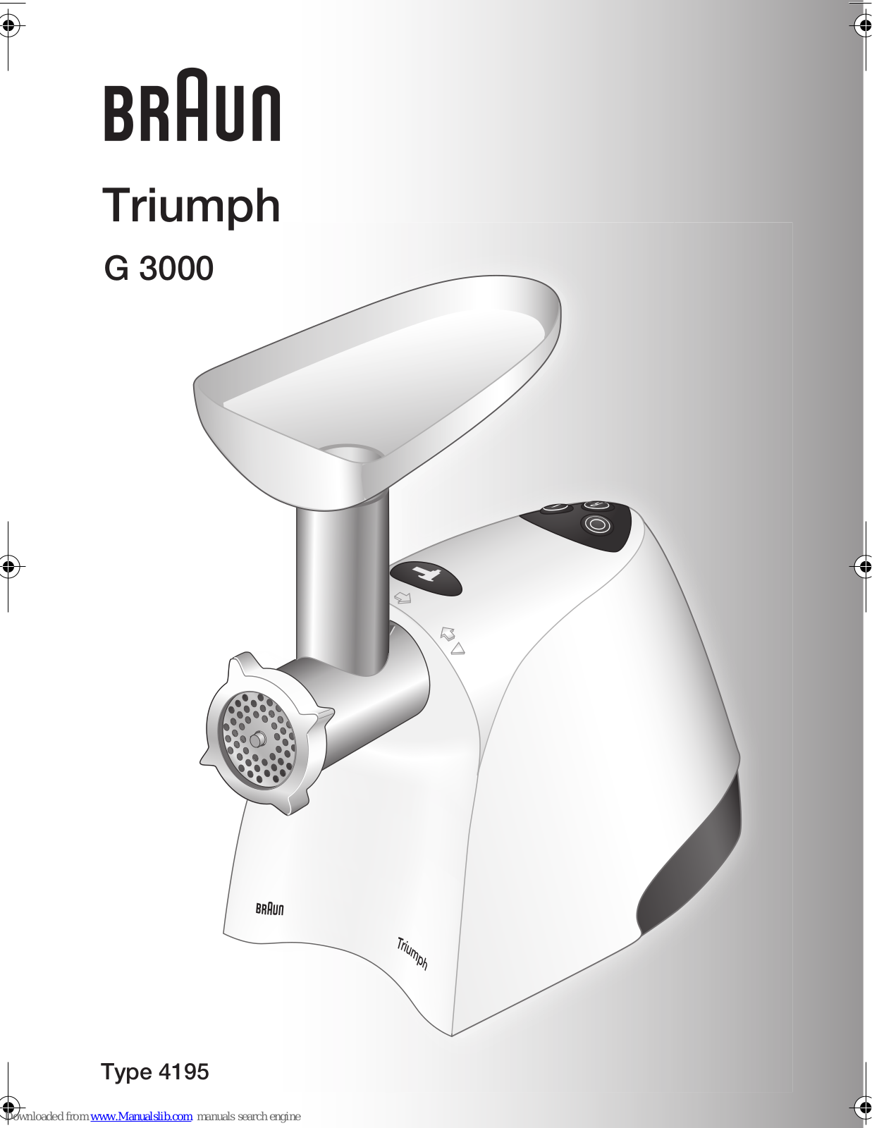 Braun Triumph G 3000 Owner's Manual