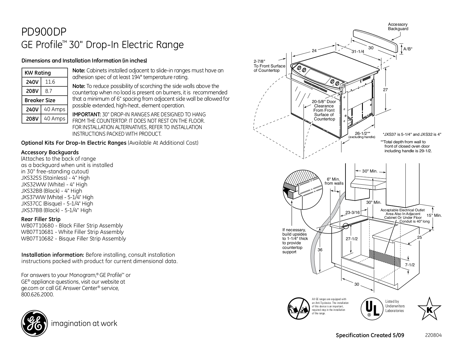 GE PD900DP User Manual