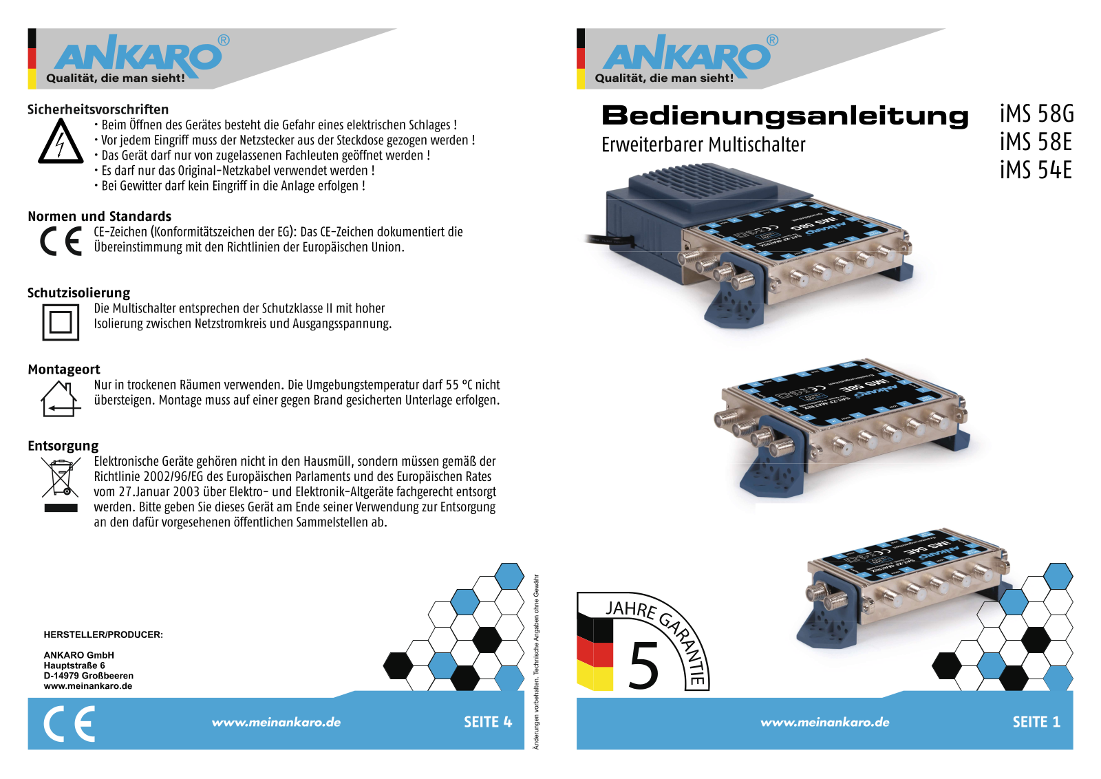 ANKARO ANK IMS FF Instructions - ManualMachine.com