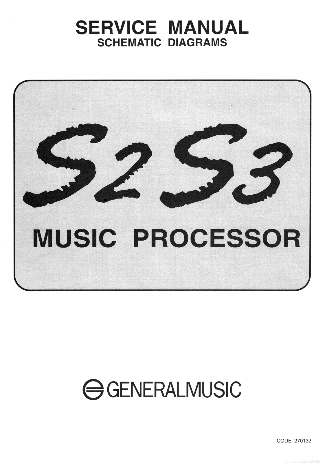 Generalmusic S3, S2 Cirquit Diagram