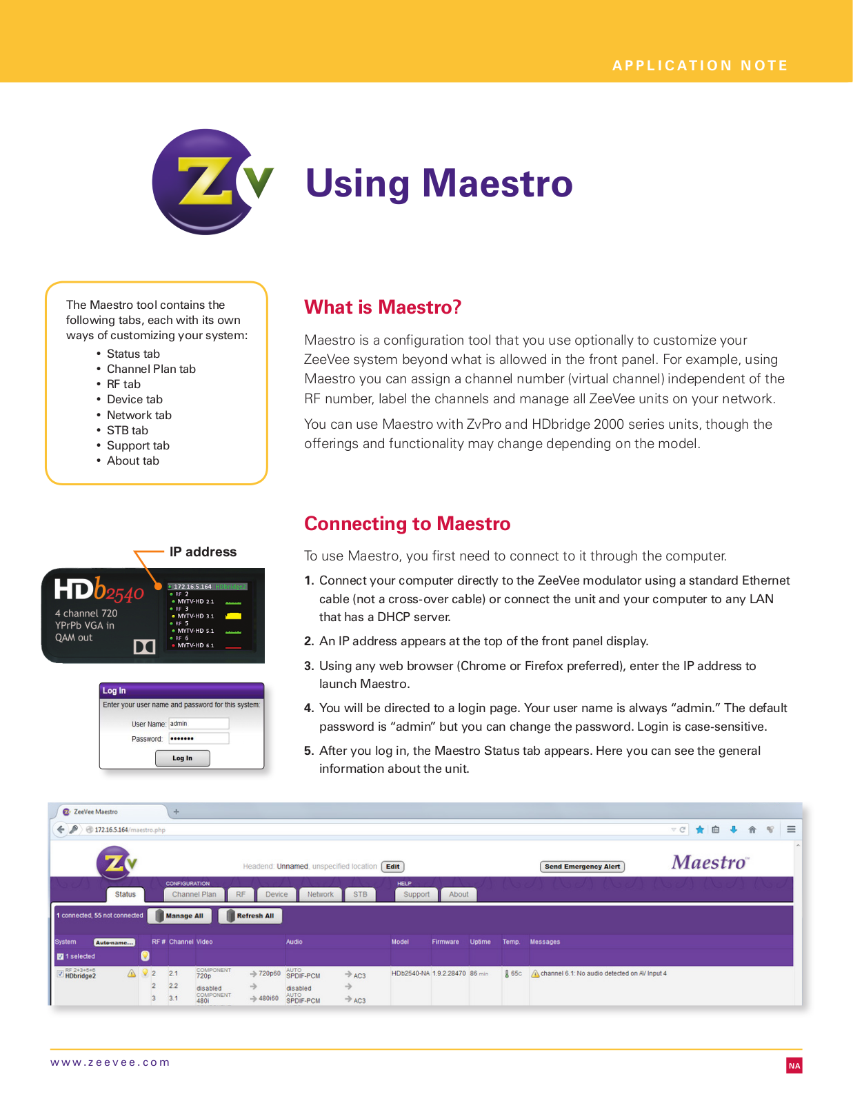 ZeeVee Using Maestro User Manual