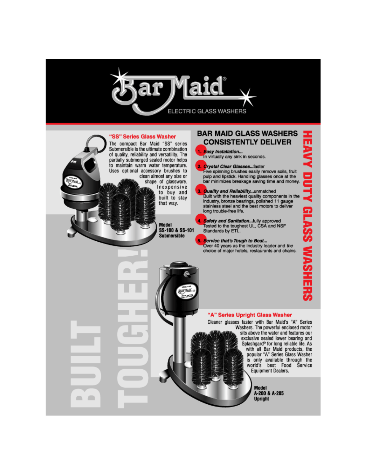 Barmaid SS-100 Specifications