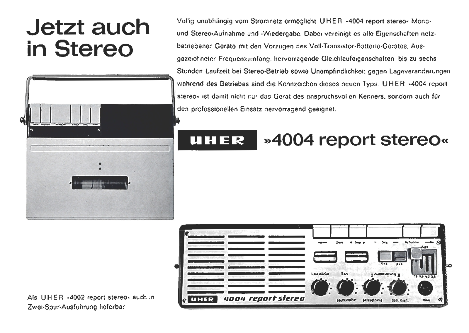 Uher 4004 Brochure