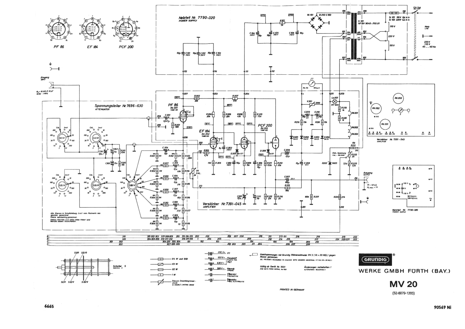 Grundig MV-4-MV-20 Schematic