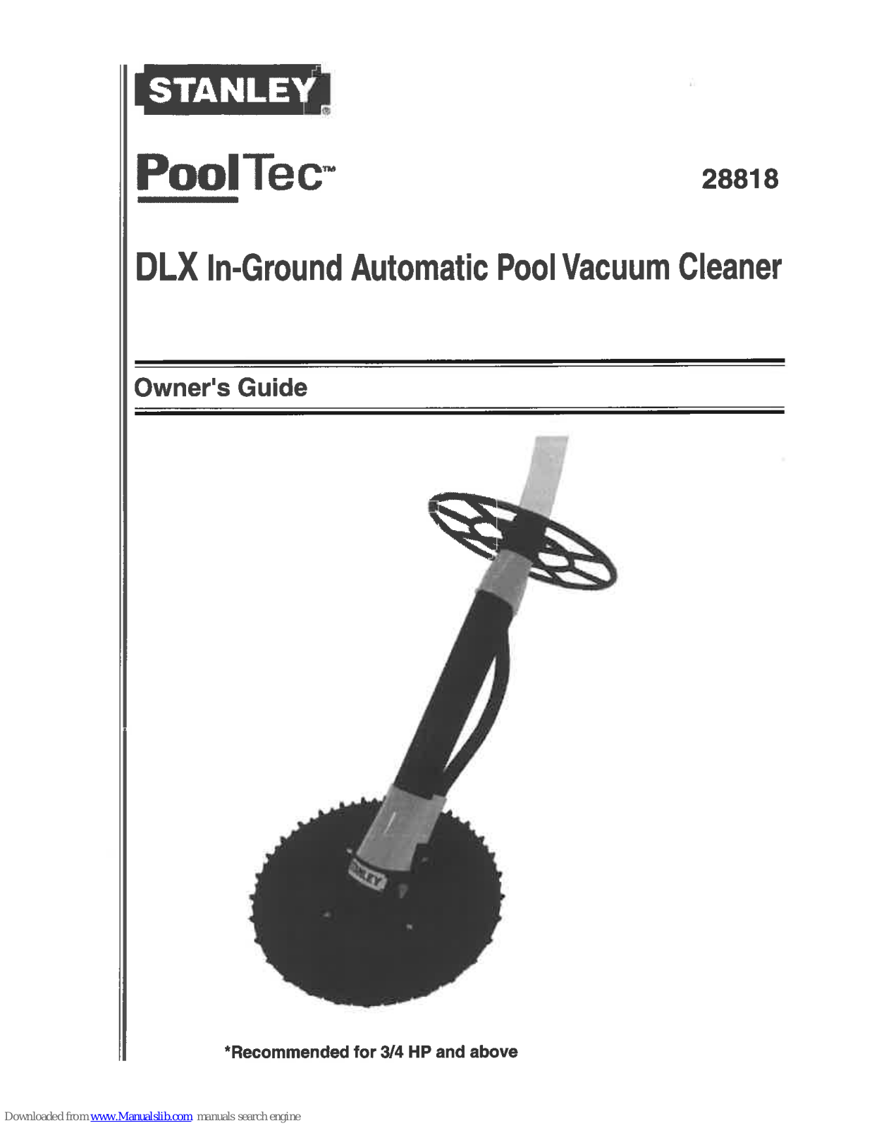 Stanley PoolTec Owner's Manual