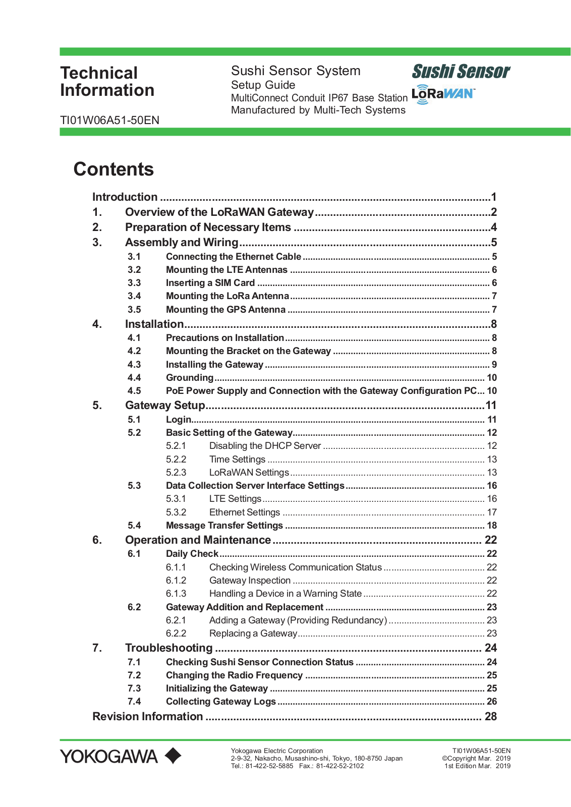 YOKOGAWA Sushi Sensor Technical Information