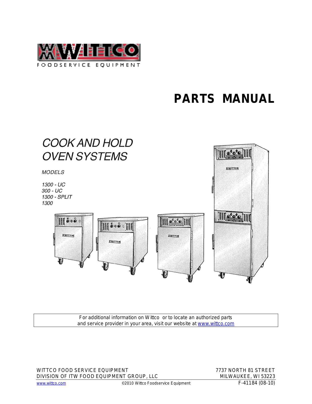 Wittco 1300 Parts List