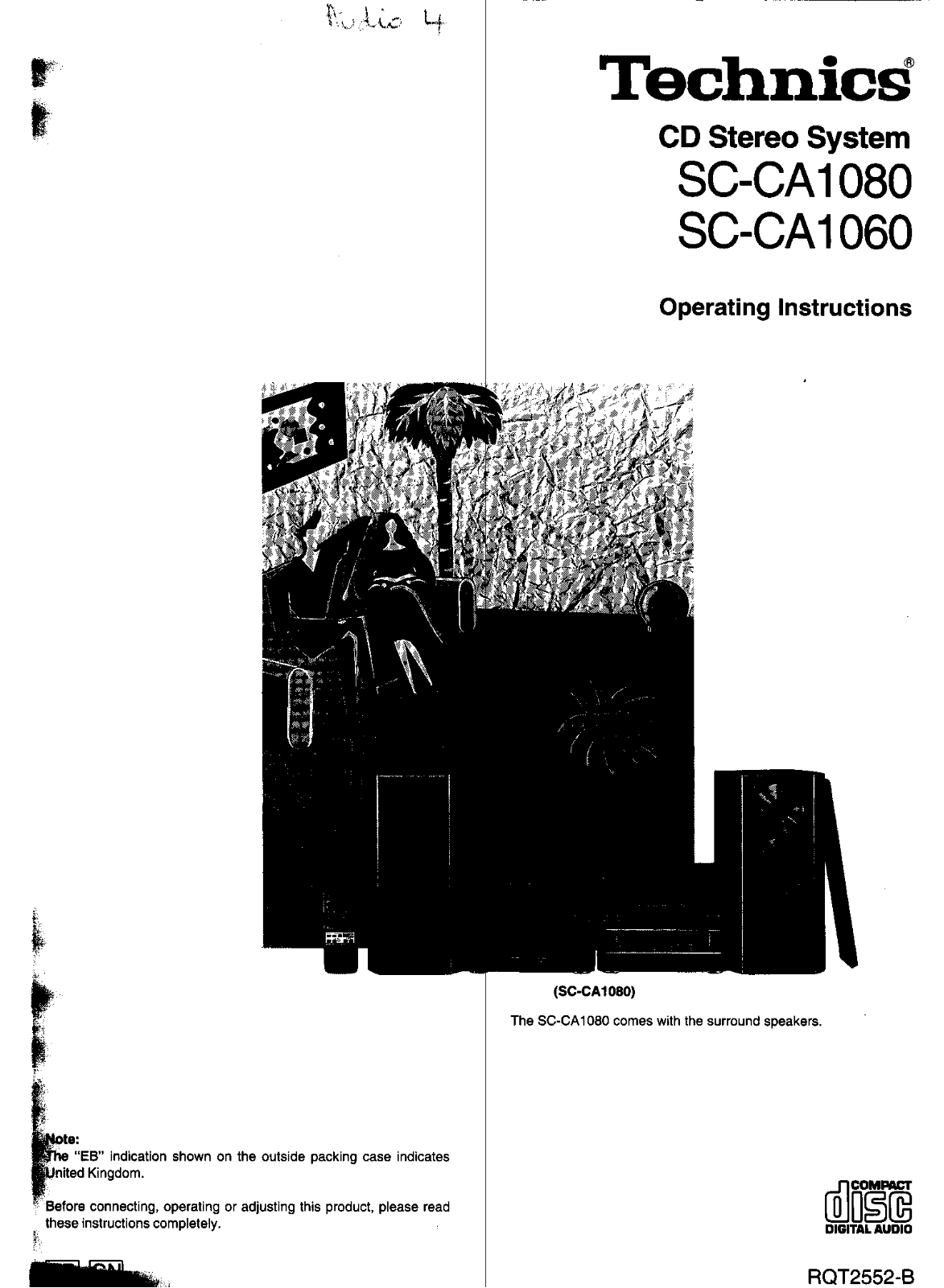 Technics SC-CA1080 Operating Instruction