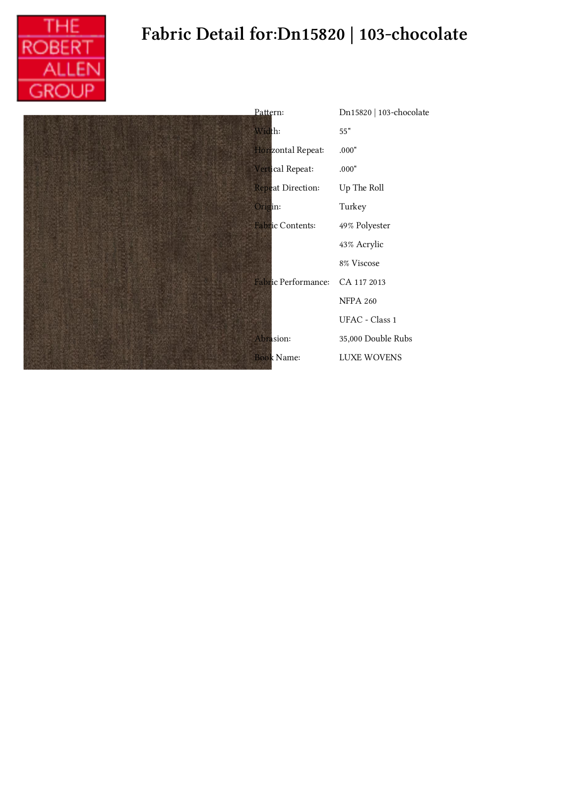 Duralee CRAL5928 Specifications - ManualMachine.com