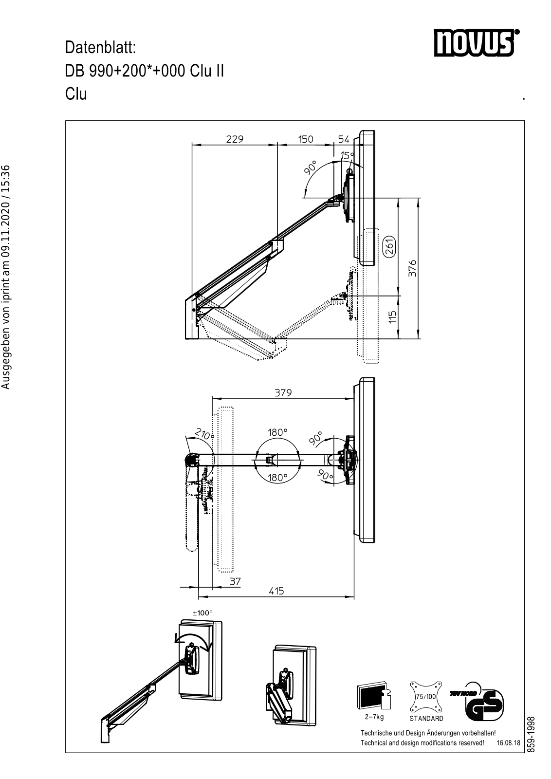 NOVUS 9902011000, 9902019000, 9902018000 Technical drawing - ManualMachine.com