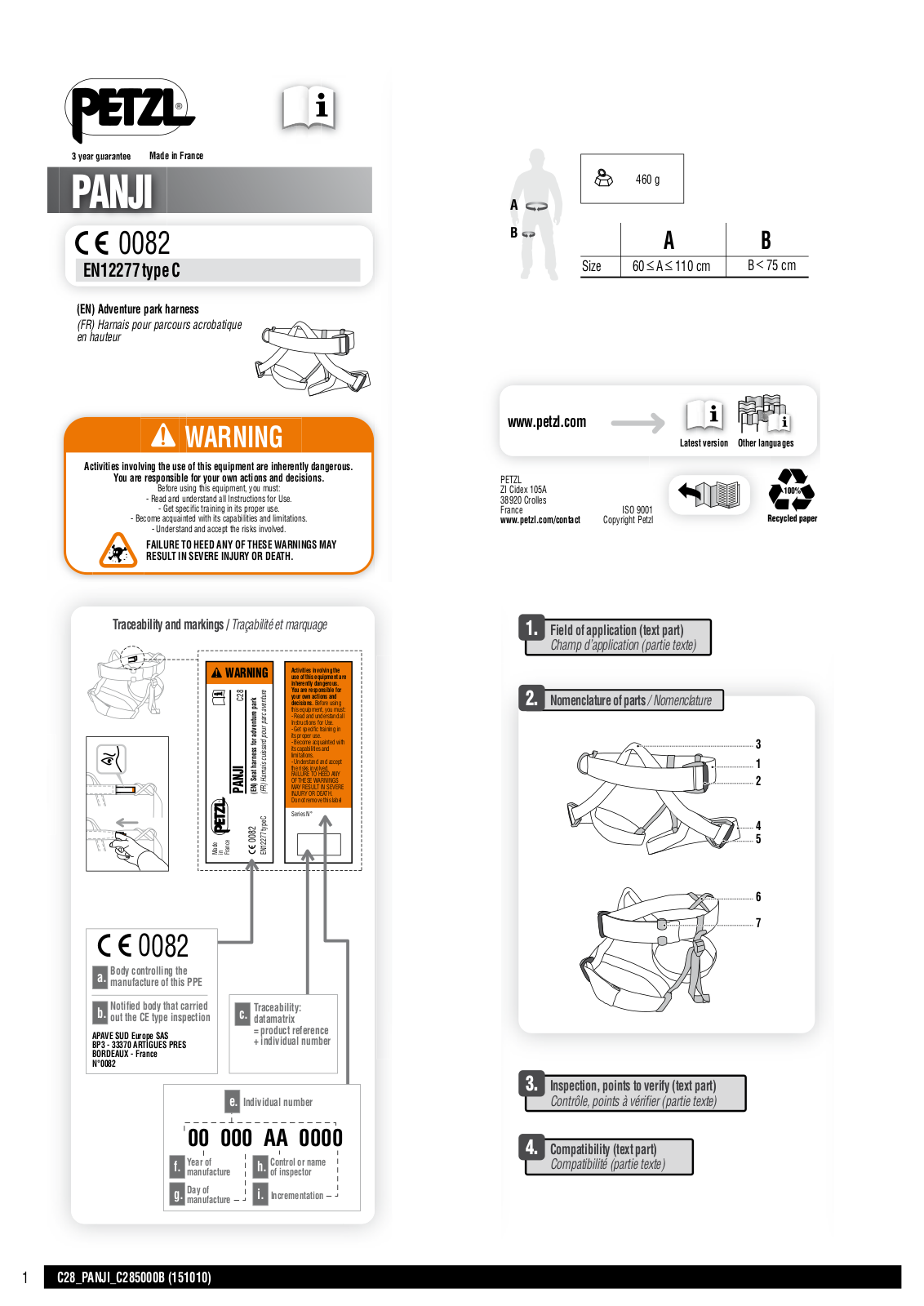 Petzl PANJI User Manual