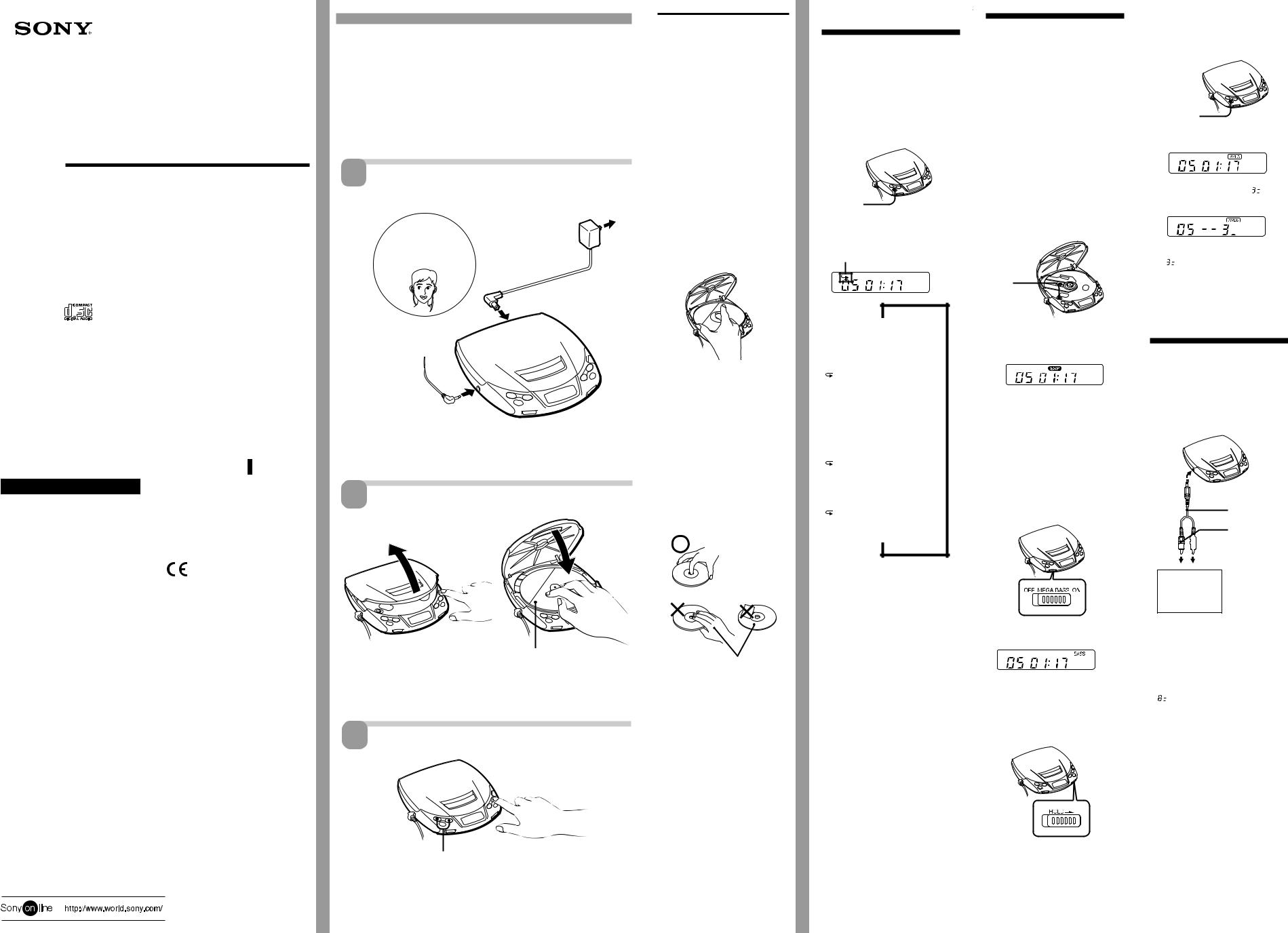 Sony D-E200, D-E201SR, D-E251, D-E206CK, D-E201 User Manual