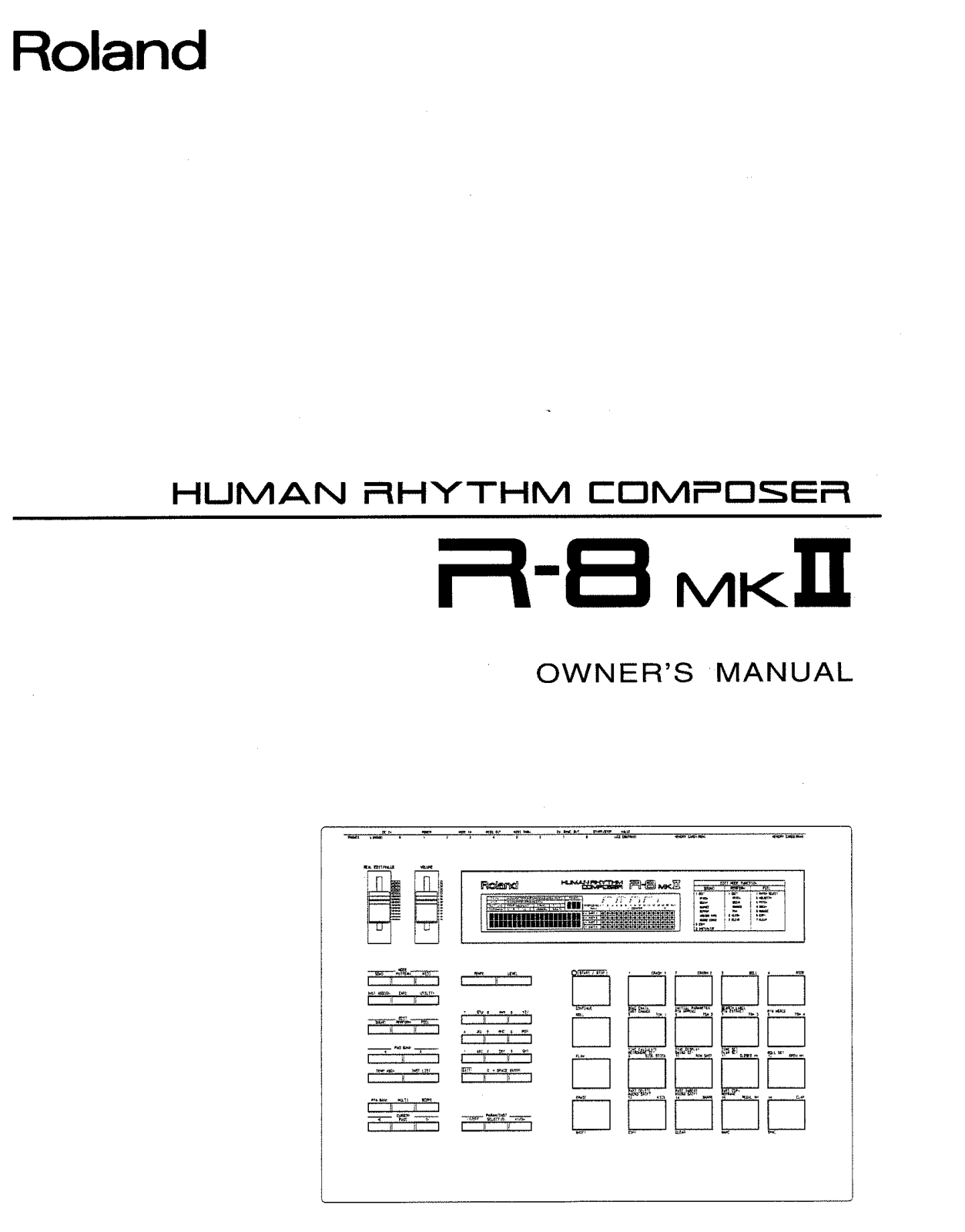 Roland Corporation R-8 MKII Owner's Manual