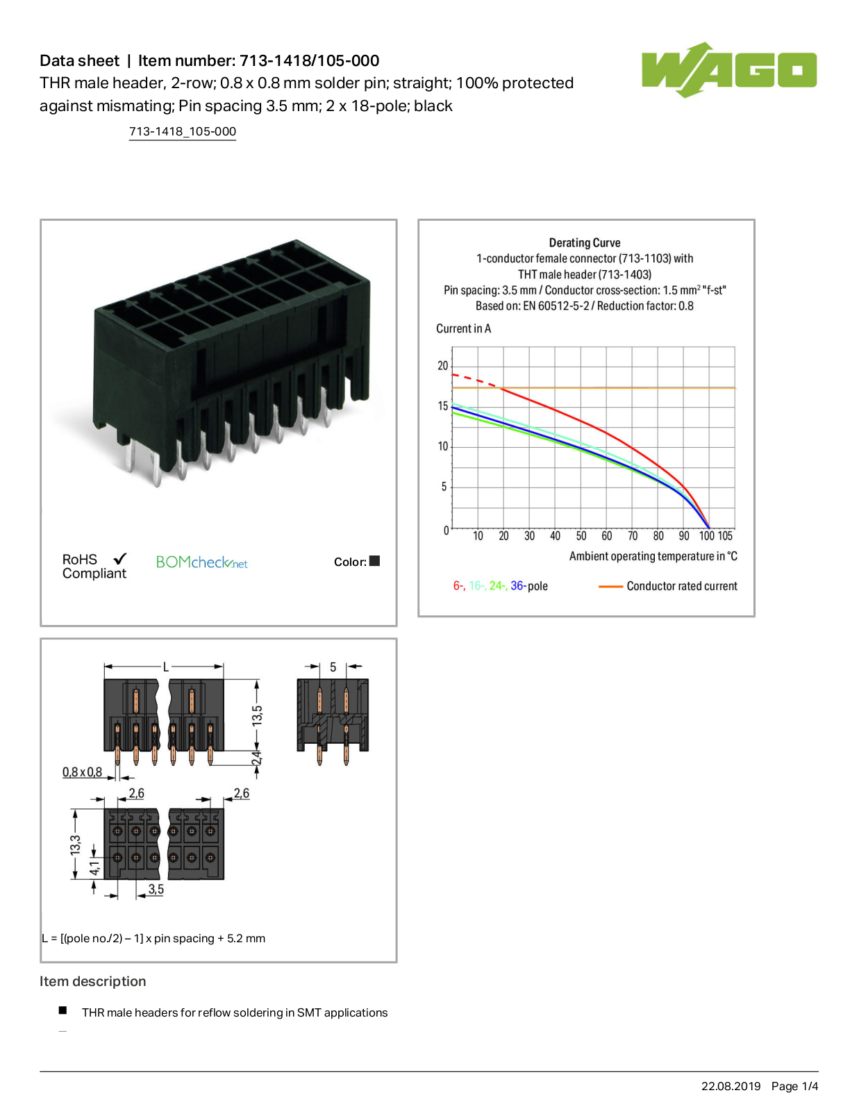 Wago 713-1418/105-000 Data Sheet