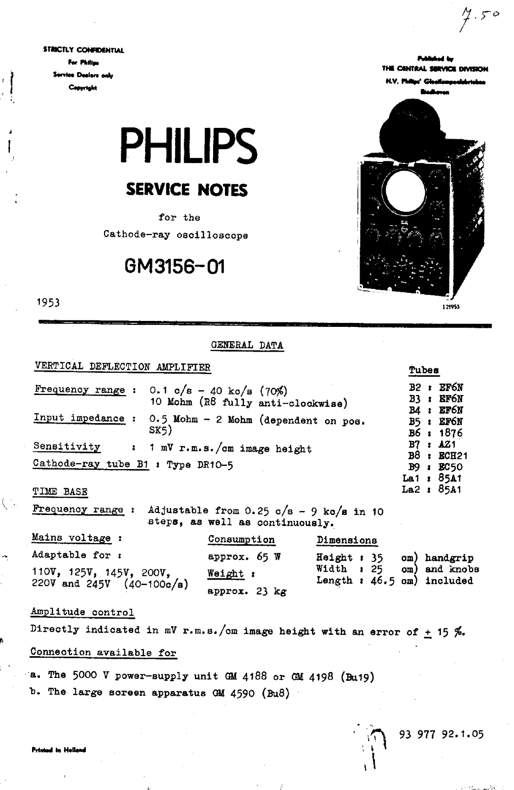 Philips gm3156 schematic