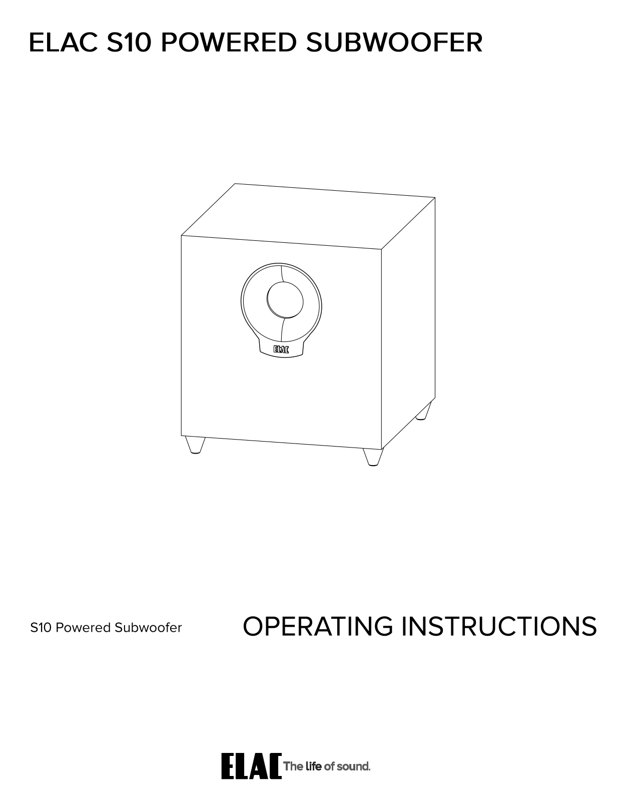 Elac Debut S10 Installation manual