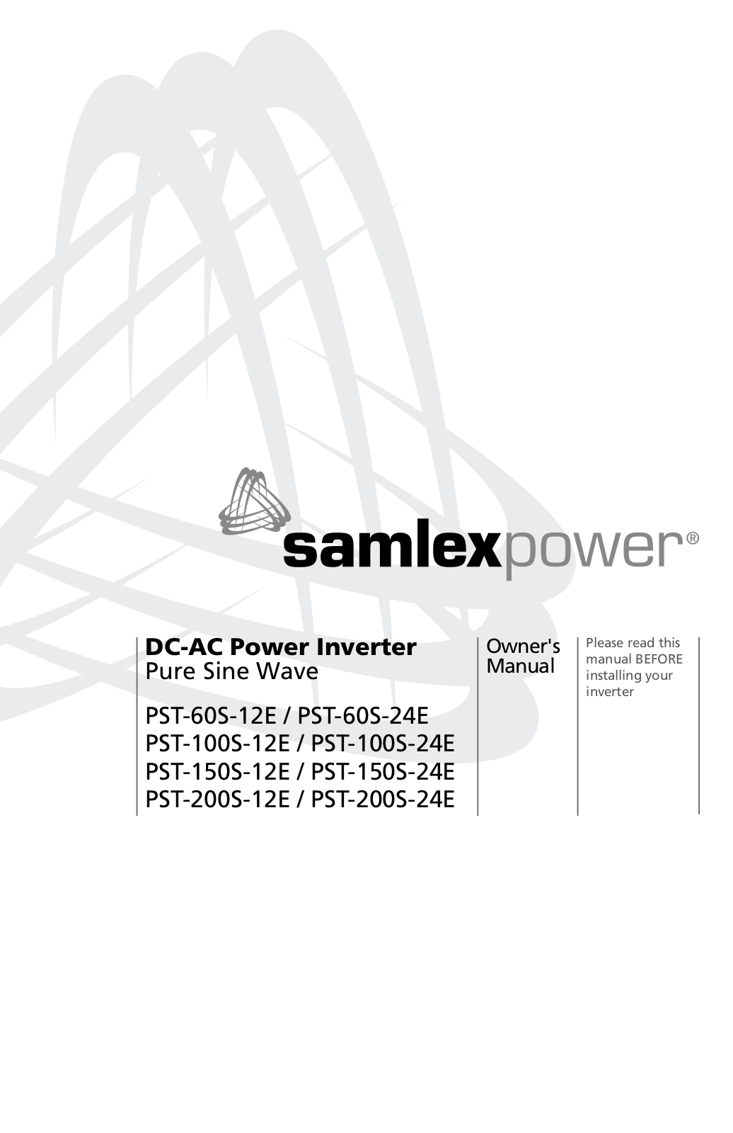 Samlex America PST-200S-24E User Manual