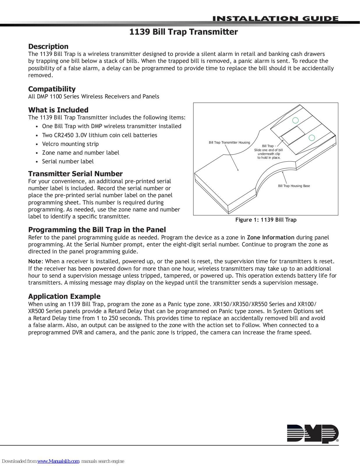 DMP Electronics 1139 Installation Manual