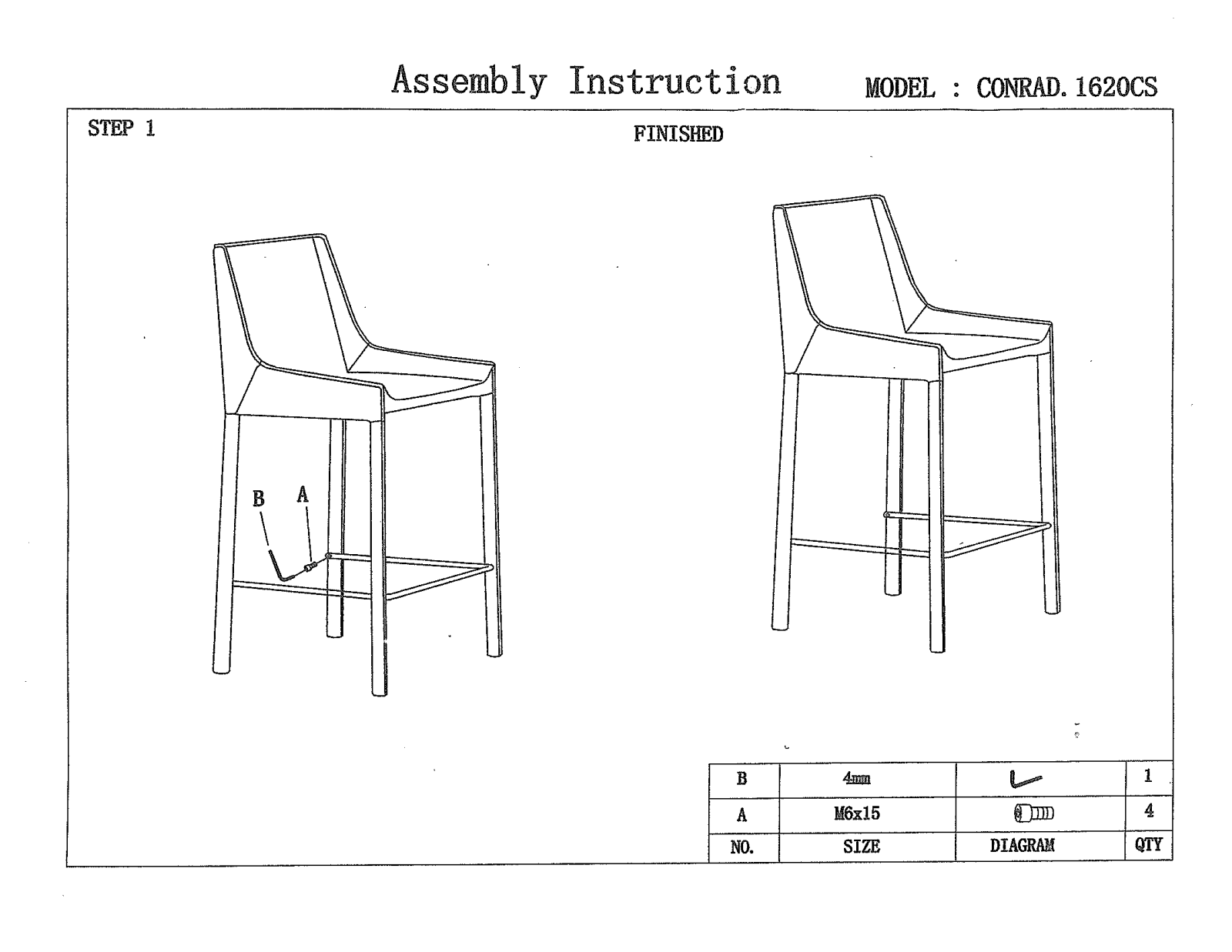 Essentials for Living 1620CSWHTGRY Assembly Guide