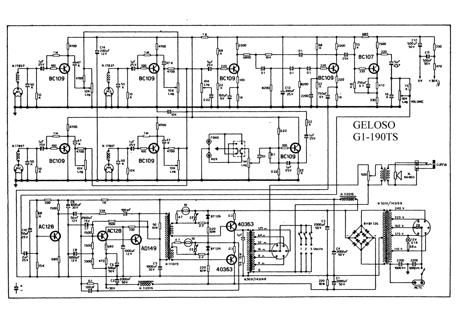 Geloso g1 190ts schematic