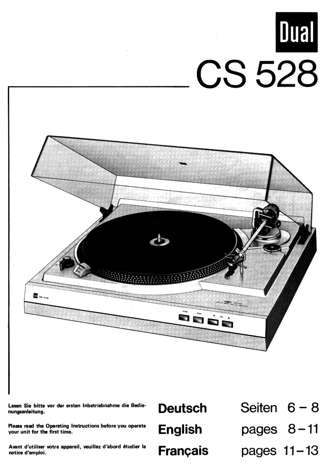 Dual CS-528 Owners manual