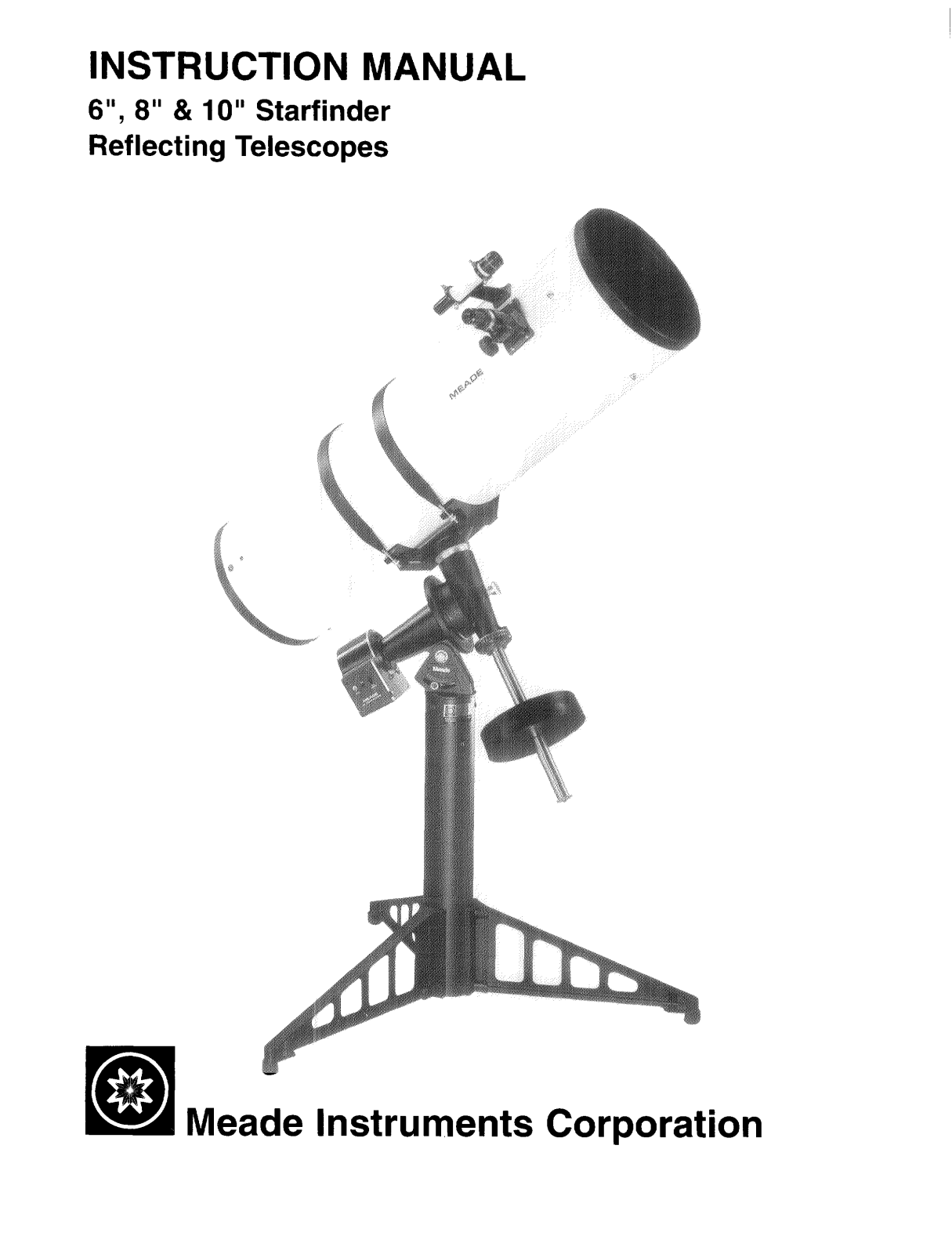 Meade Starfinder Reflecting Telescope User Manual