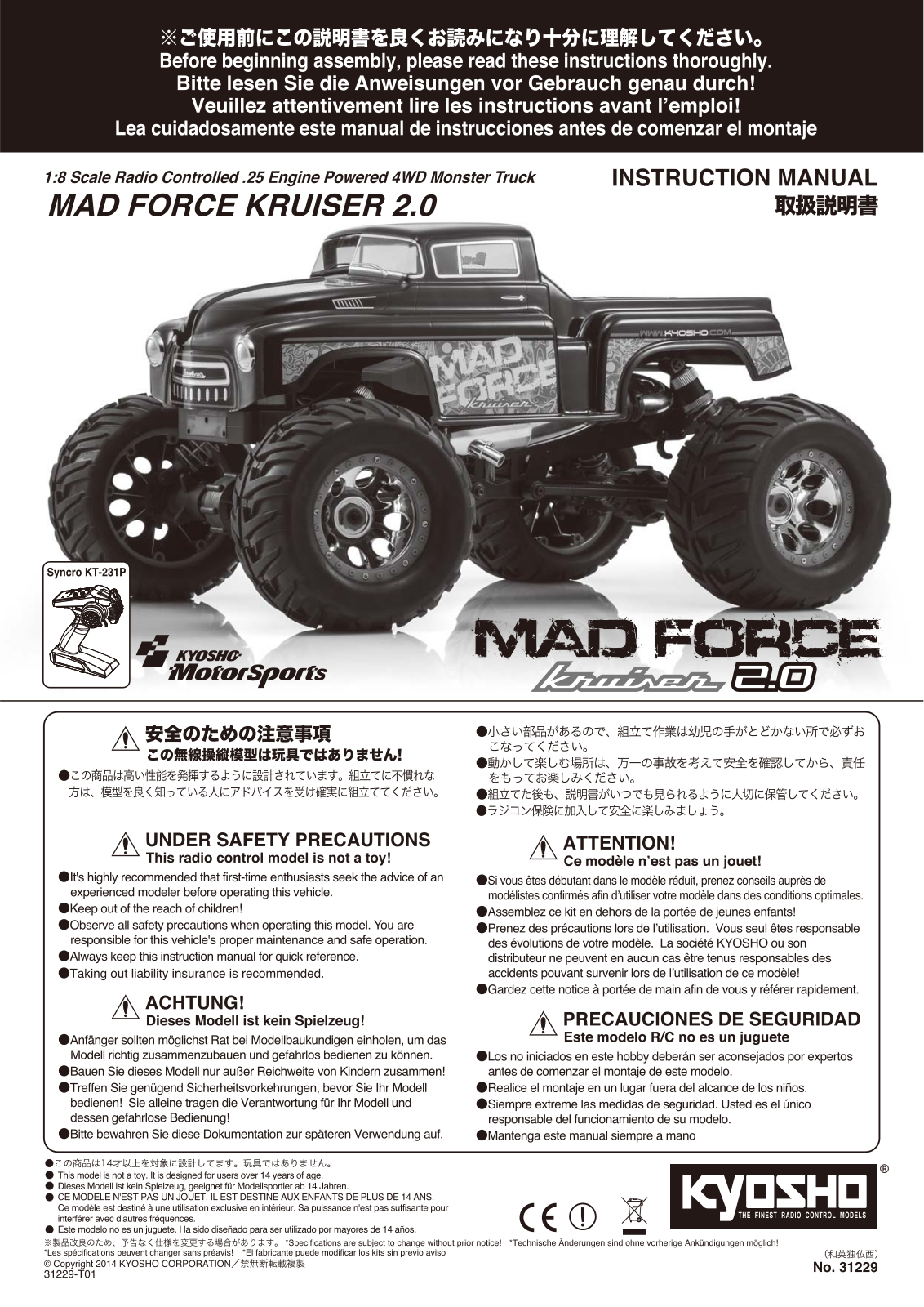Kyosho MAD FORCE KRUISER 2.0 User guide - ManualMachine.com