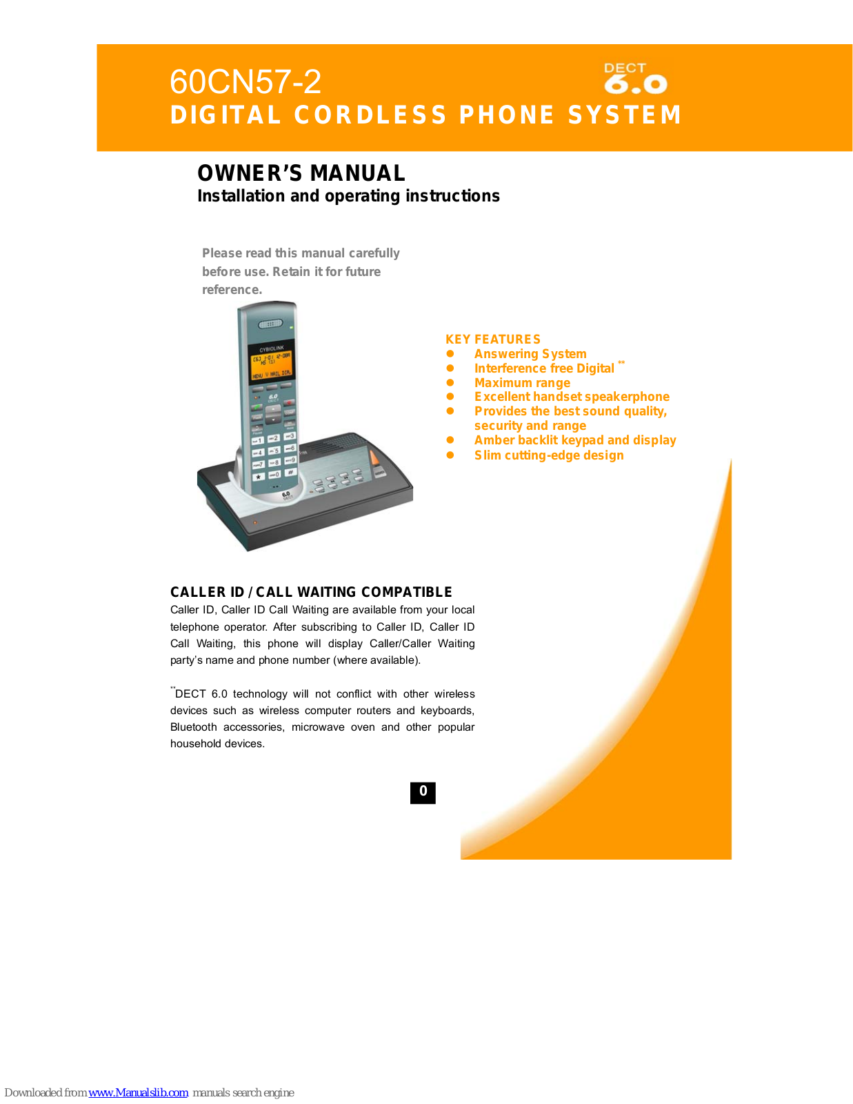 CybioTronics 60CN57-2 Owner's Manual Installation And Operating Instructions