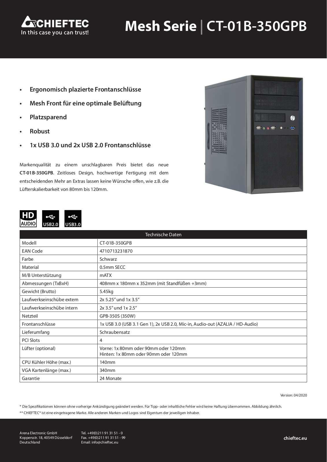 CHIEFTEC CT-01B350GPB Datasheet - ManualMachine.com