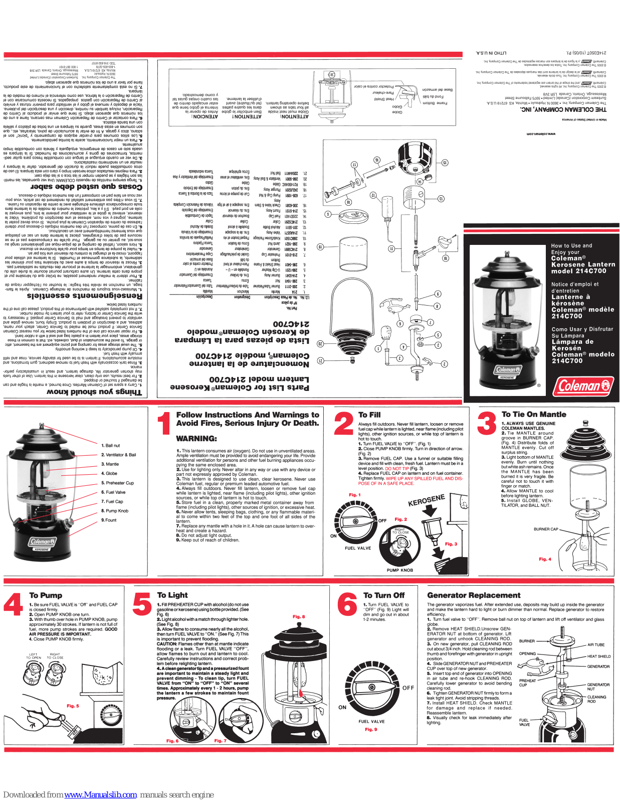 Coleman AIC-214, S64-R4, S59-R3 User Manual