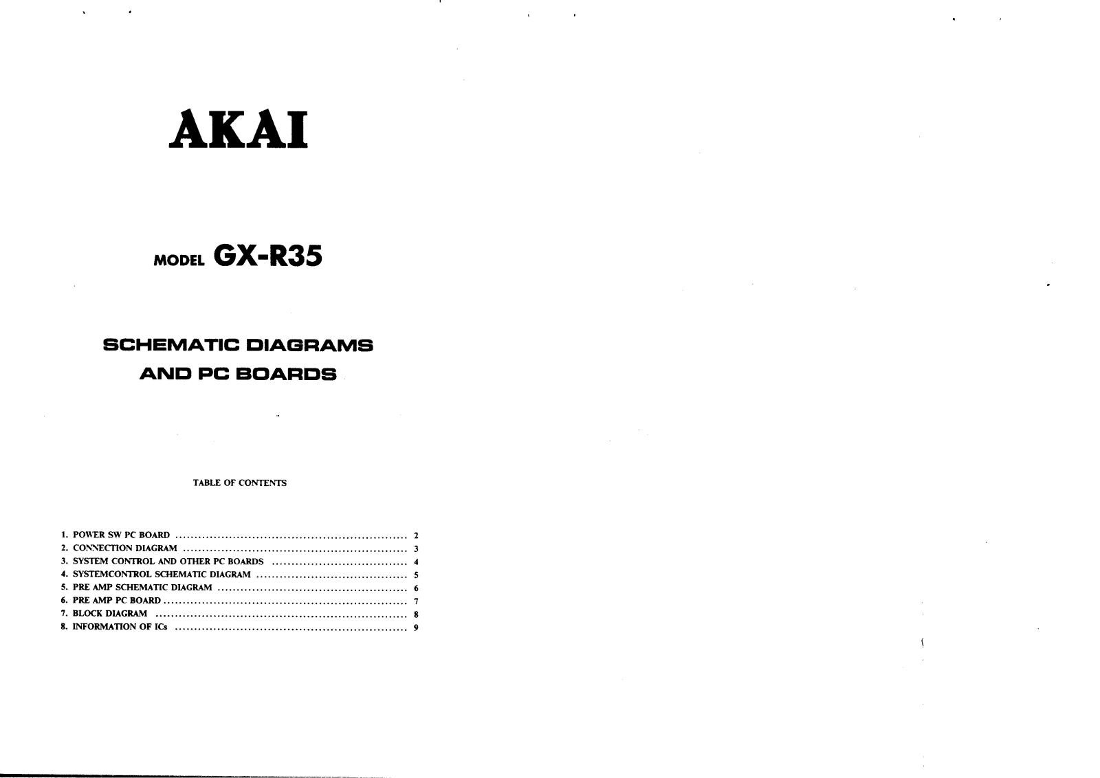 Akai GX-R35 Schematics