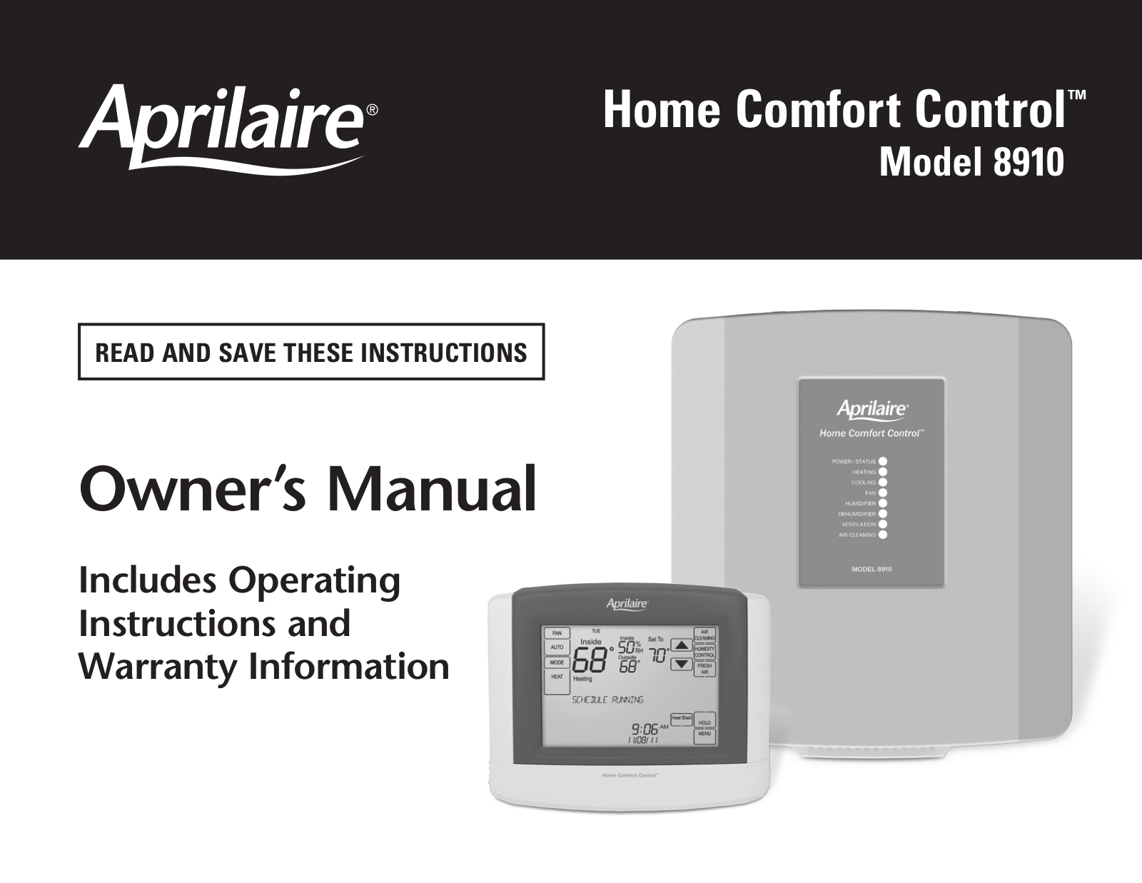 Aprilaire 8910 User Manual