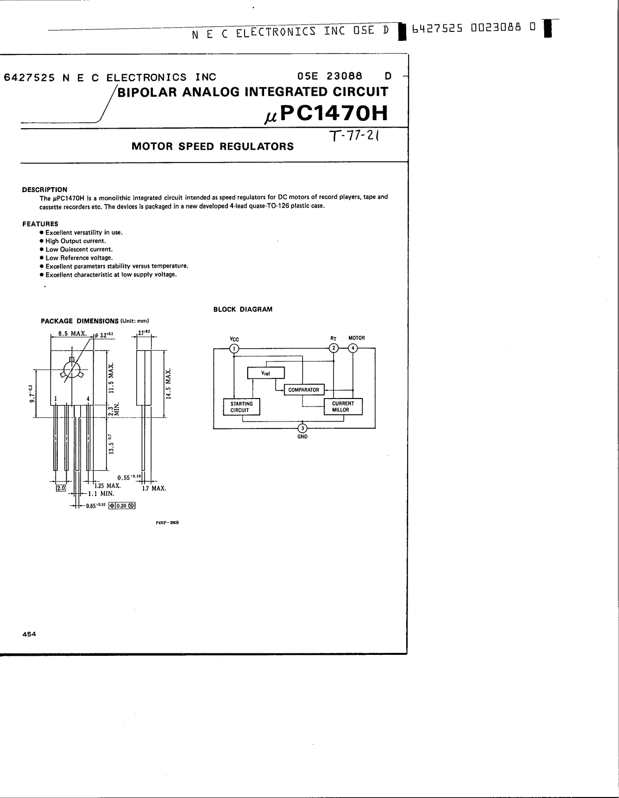 Datasheet UPC1470H Specification - ManualMachine.com