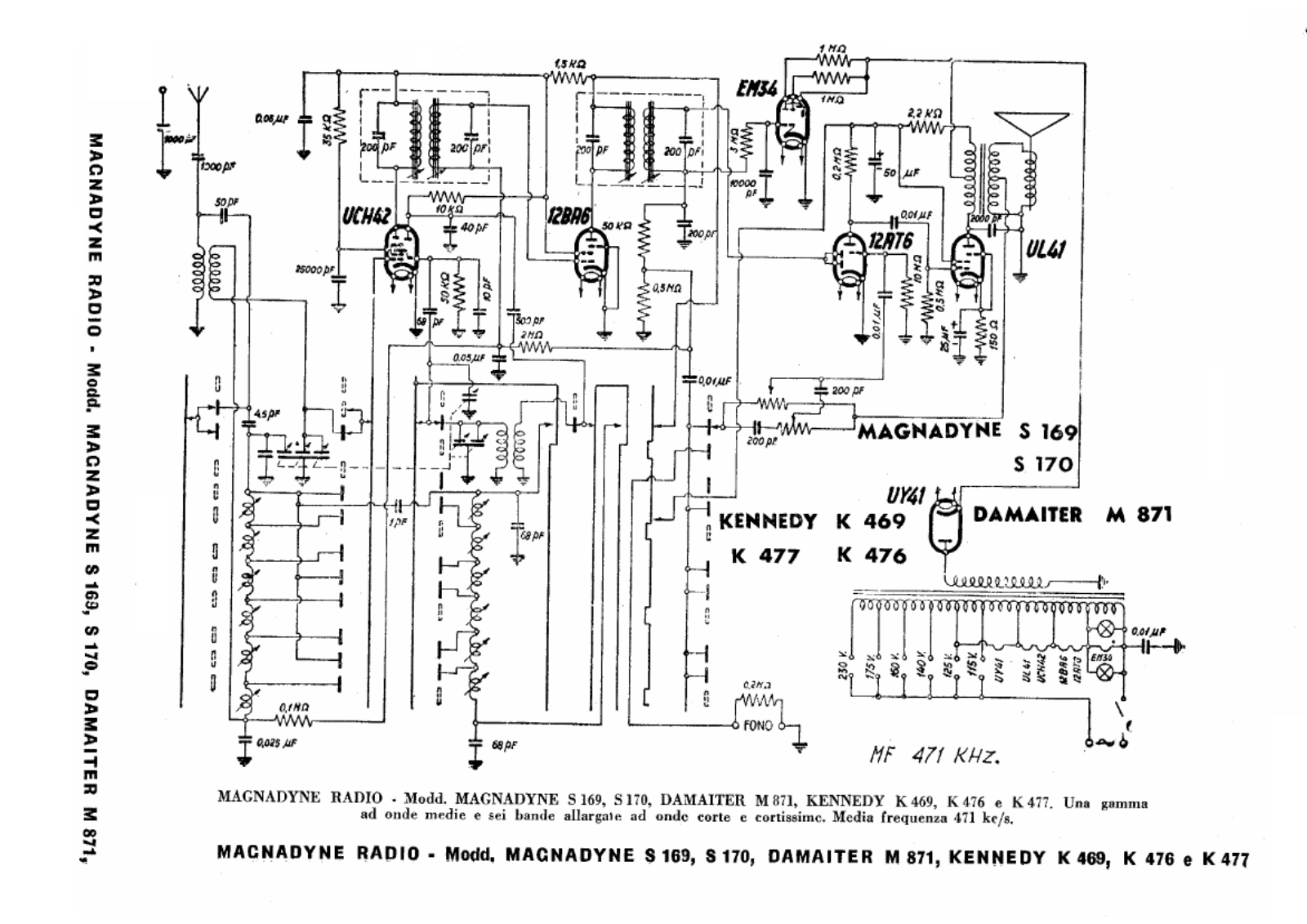 Magnadyne s169, s170 schematic