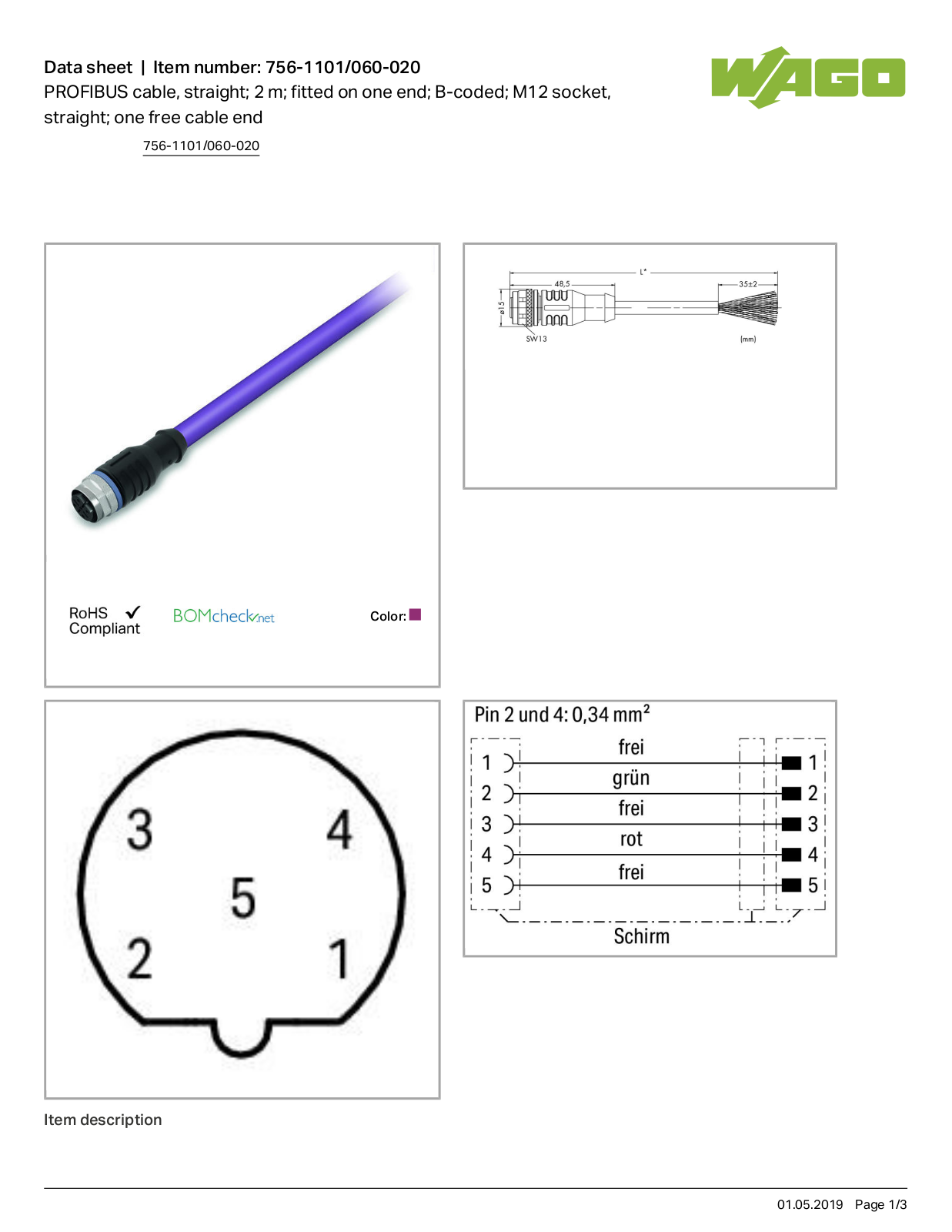 Wago 756-1101/060-020 Data Sheet