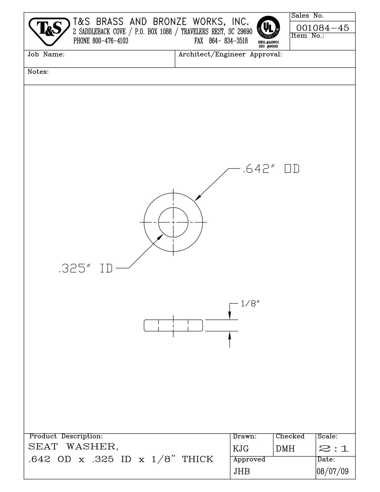 T&S Brass 001084-45 User Manual