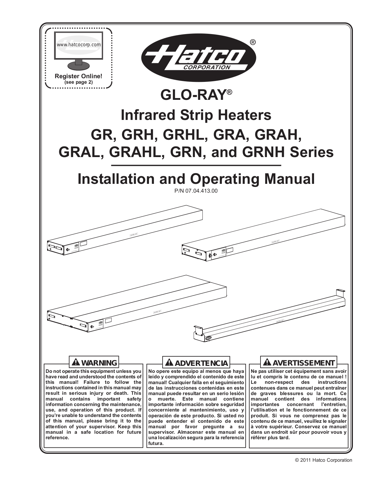 Hatco GR30 Installation Manual