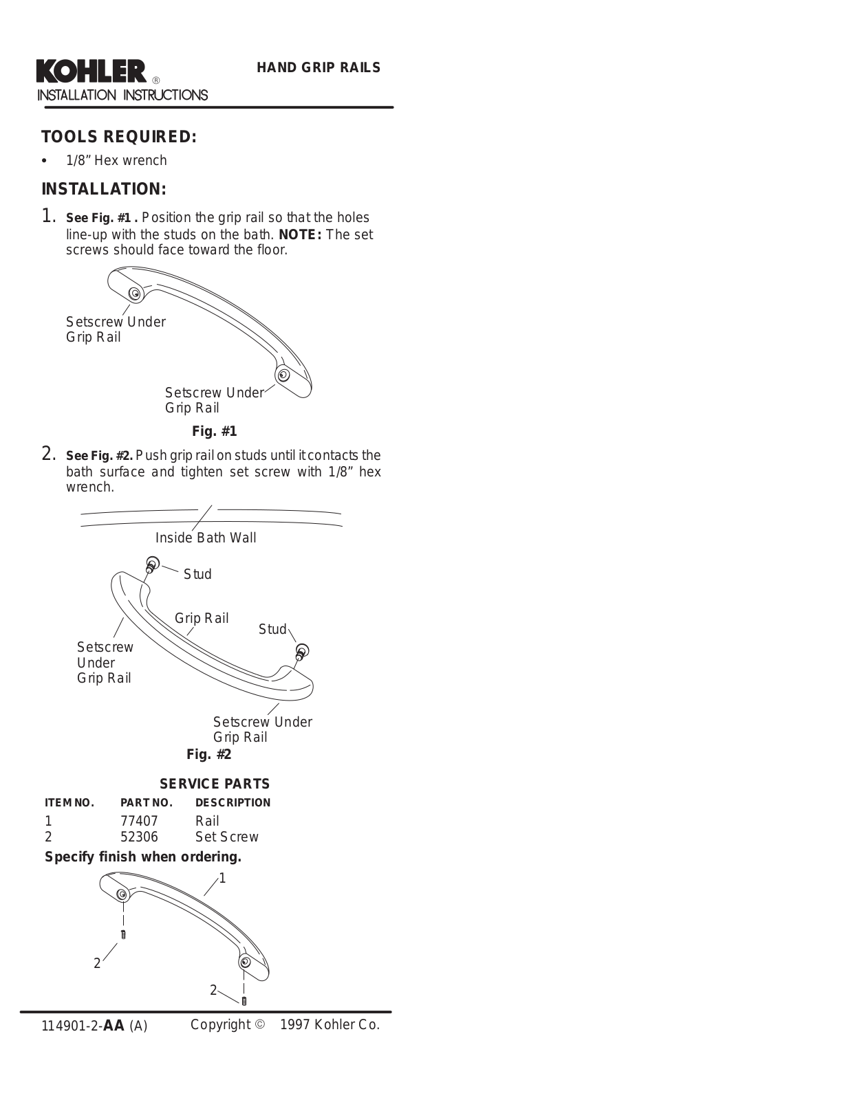Kohler KOH7478 Installation Guide - ManualMachine.com